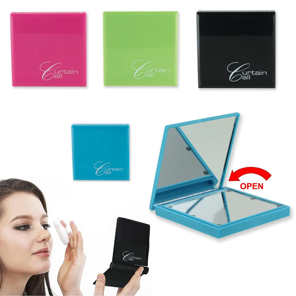 1 Makeup Cosmetic Folding Portable Compact Pocket Book Purse Mirror w LED Light