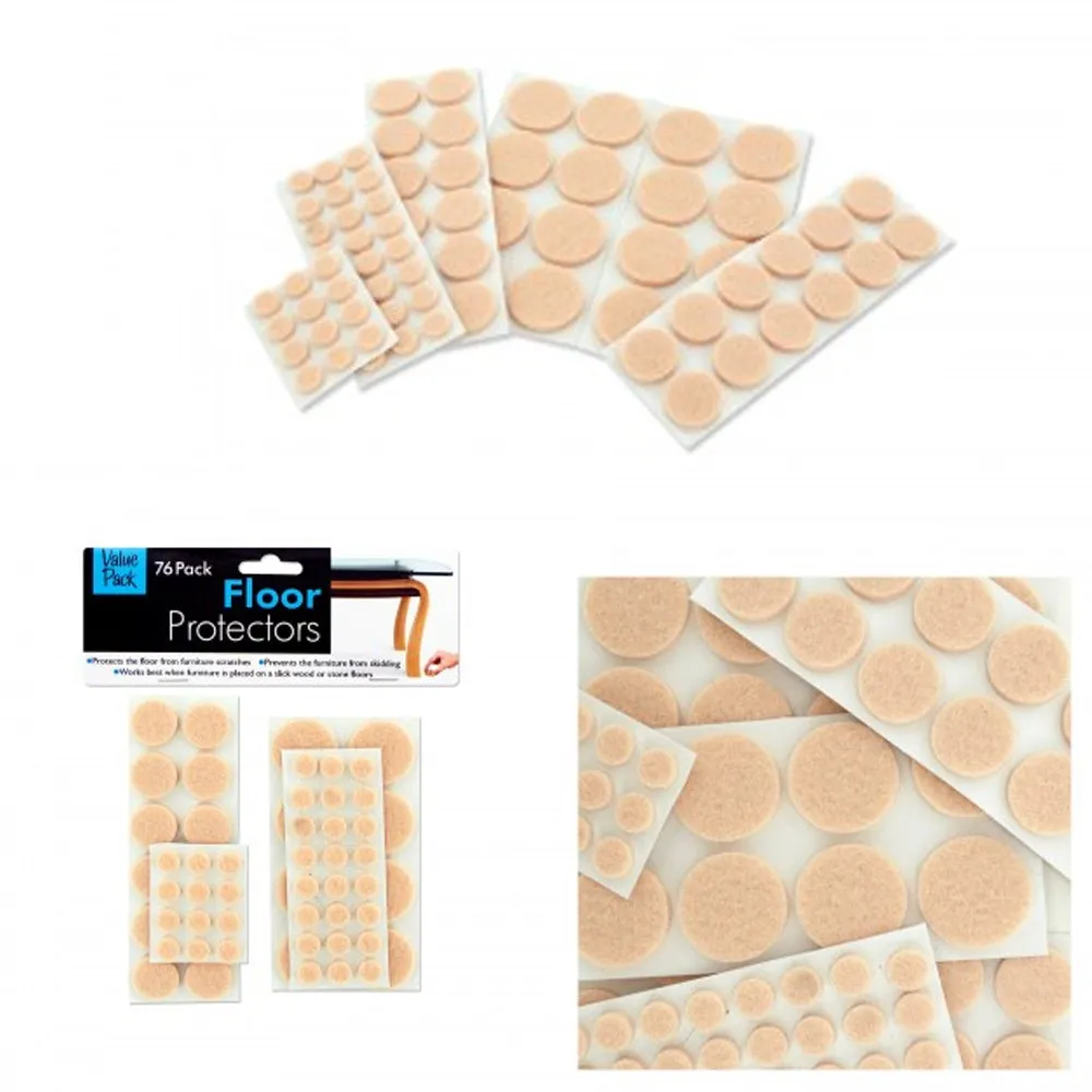 152Pc Furniture Table Chair Leg Felt Floor Scratch Protectors Pads Self Adhesive