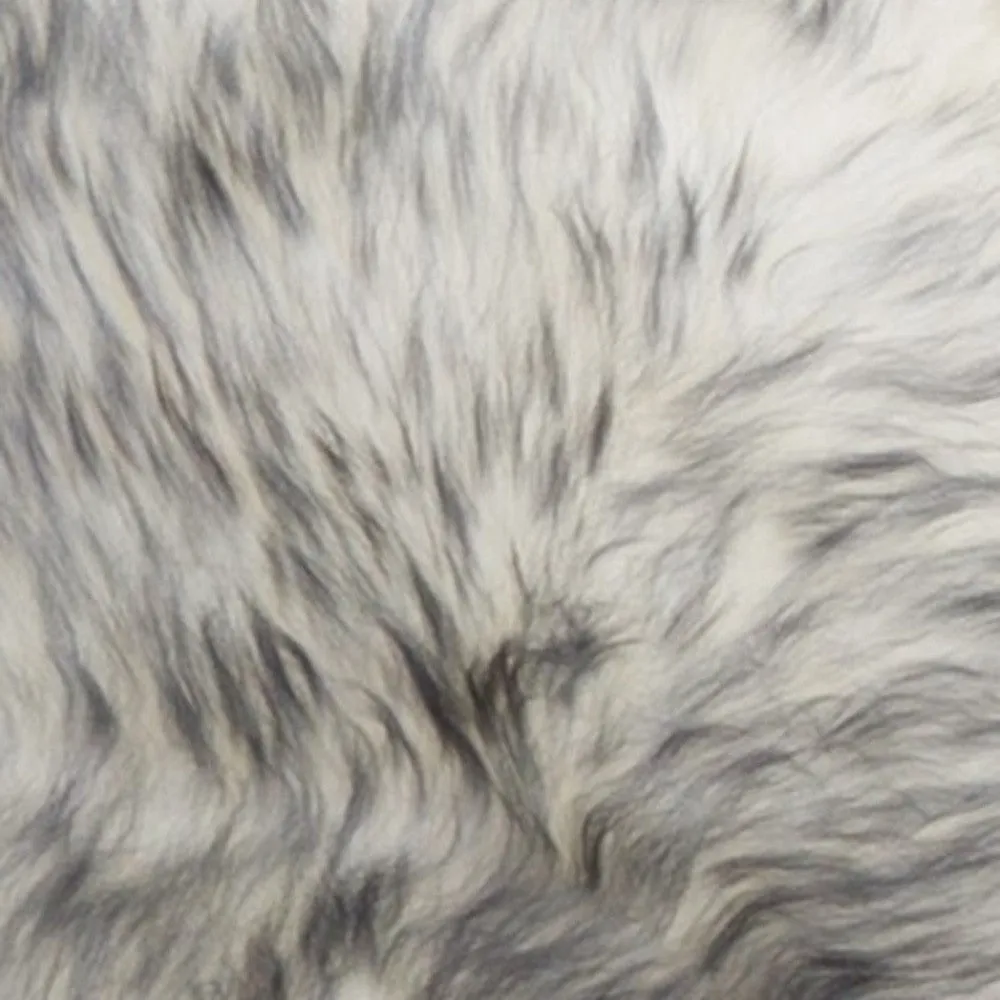 17" X 17" Gray Synthetic Animal Print Pad