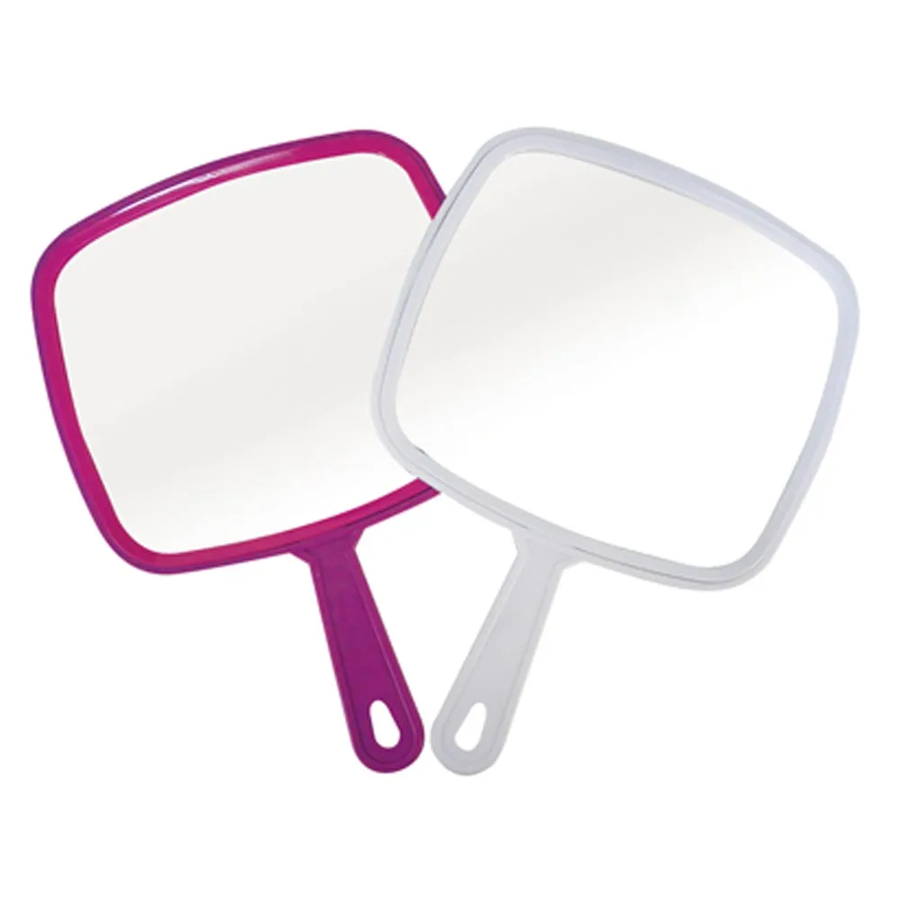 1PC Salon Hand Held Paddle Mirror TV Shape Medium 8" X 9" Vanity Cosmetic Makeup