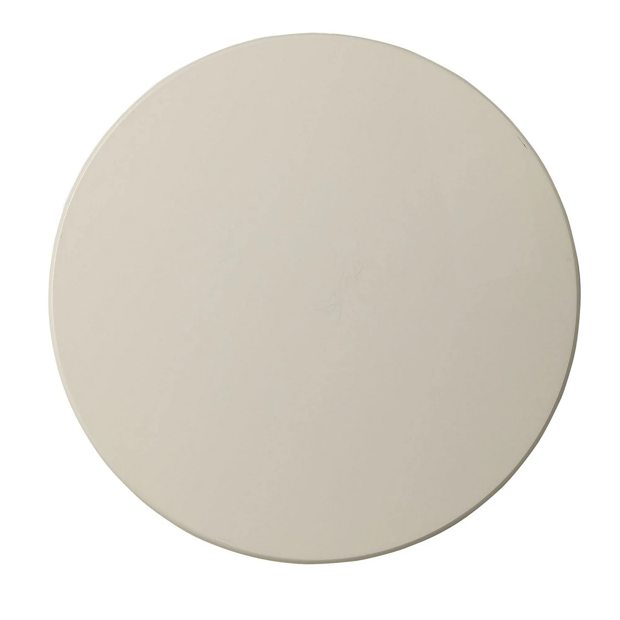24 Inch Round Side Table With Open Bottom Shelf, White  By Benzara