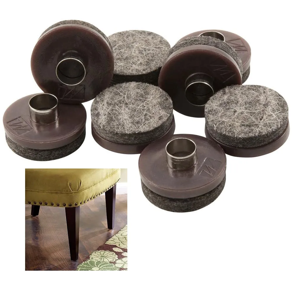 48 Nail On Felt Pads Furniture Gripper Grip Hardwood Floors Non Slip 1" and 1.5"