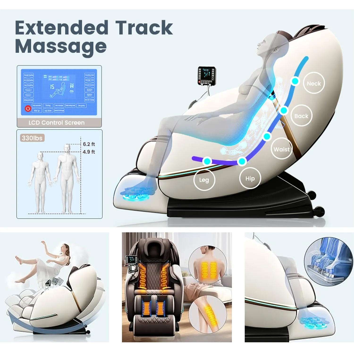 4D Sl Track Full Body Electric Zero Gravity Massage Chair