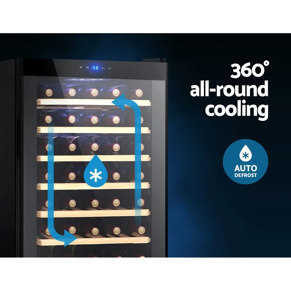 51 Bottle Black Wine Cooler Chiller Fridge