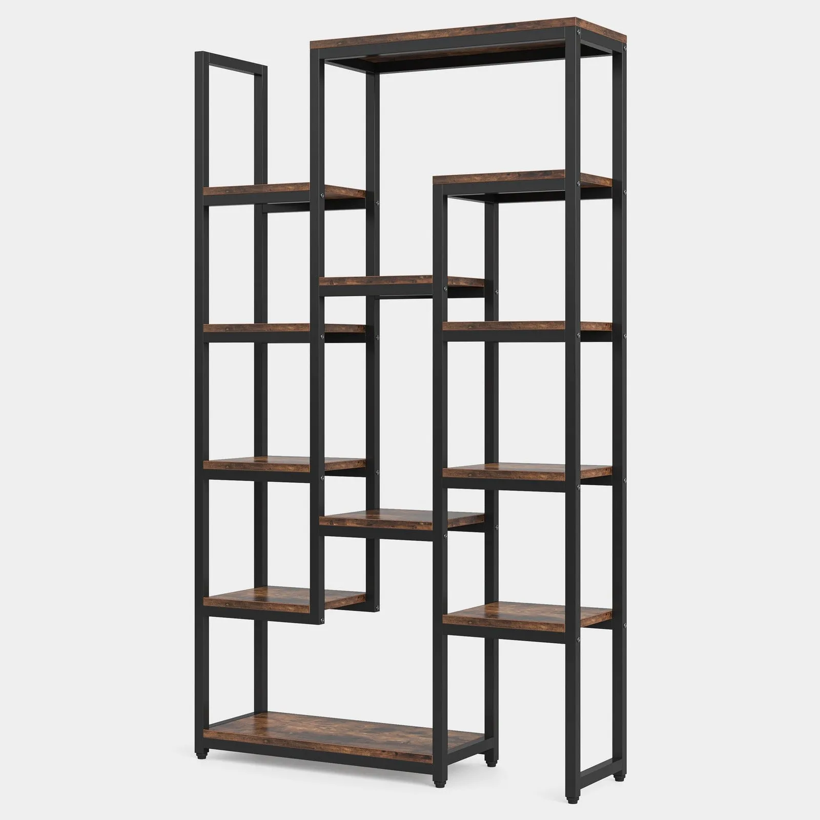 70.9" Bookshelf Display Bookcase with 12 Open Shelves
