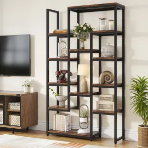 70.9" Bookshelf Display Bookcase with 12 Open Shelves