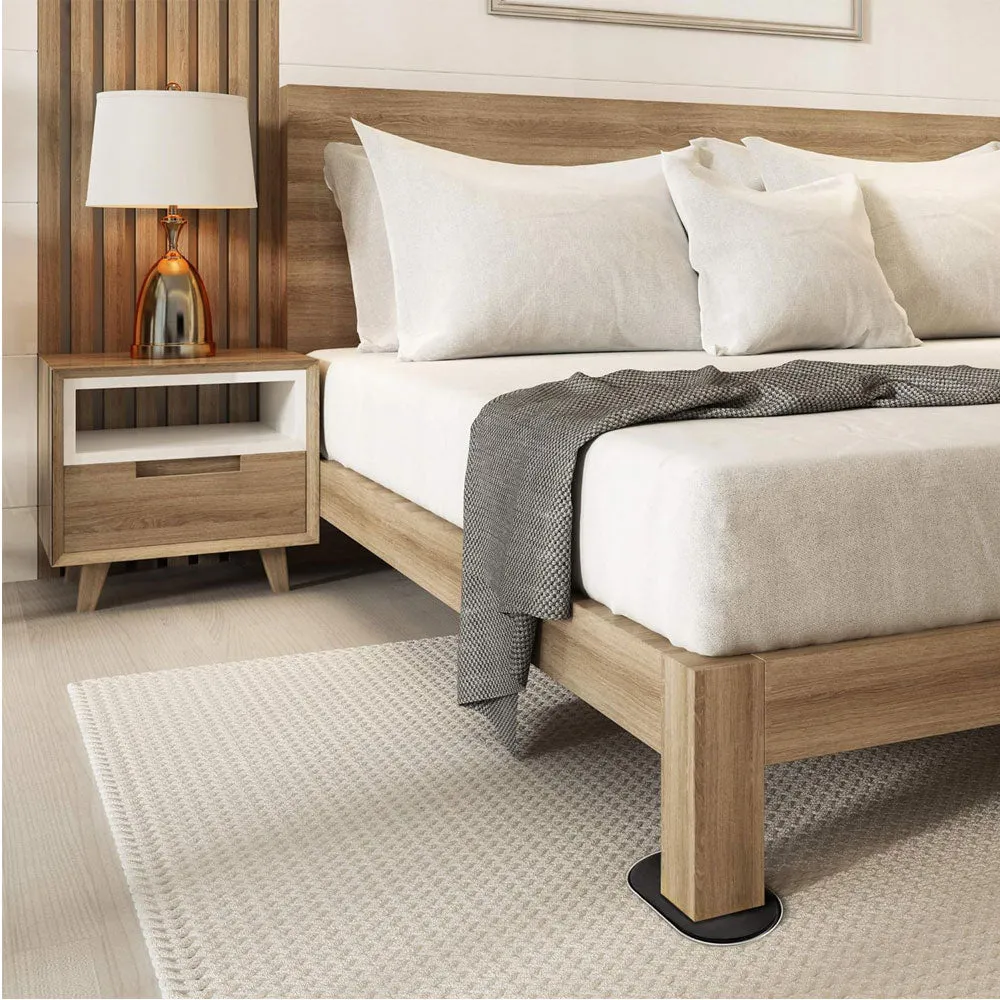 8 Pk Jumbo Furniture Sliders Glides 9.5" Oval Multi Surface Pad Floor Protector