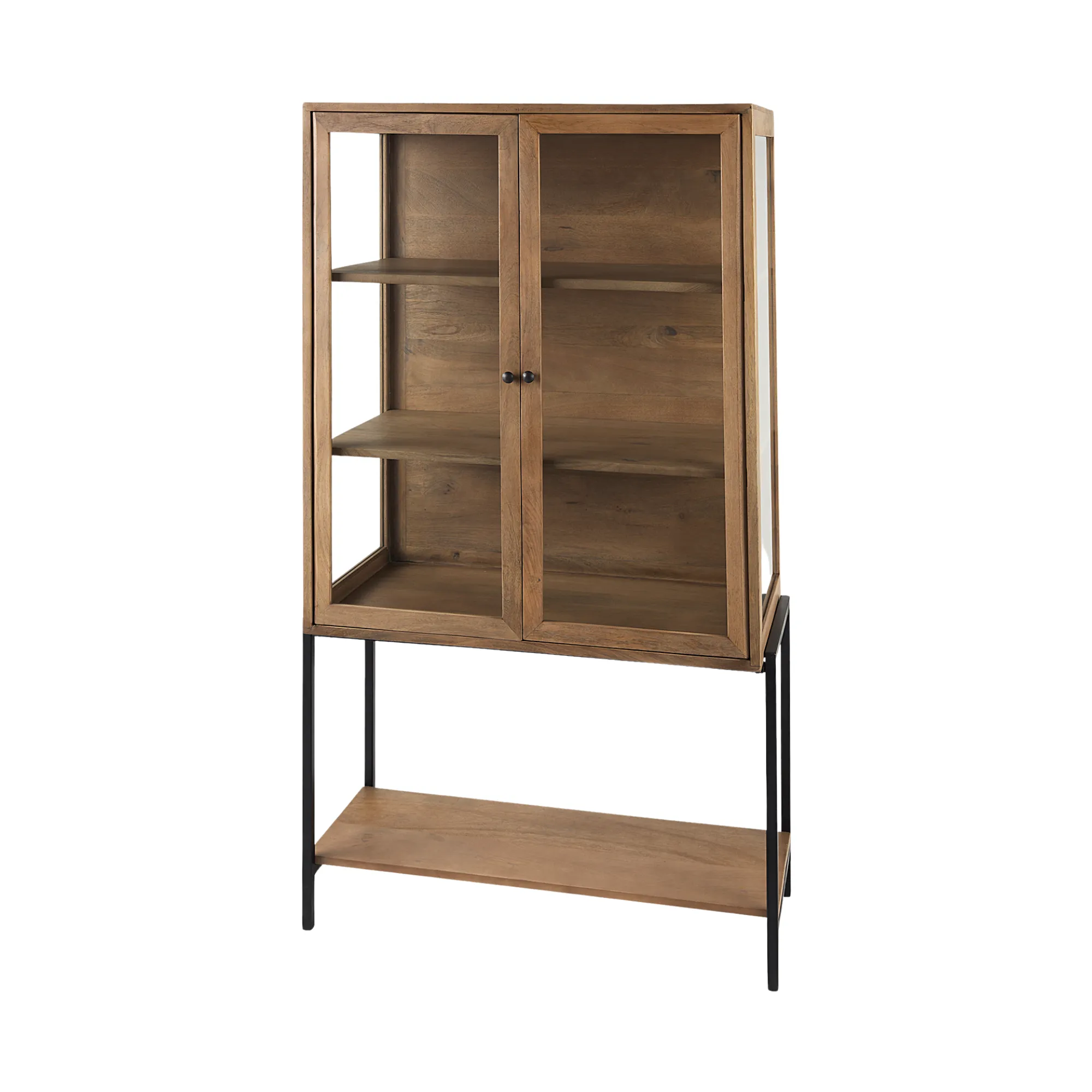 Arezo Display Cabinet - Light Brown