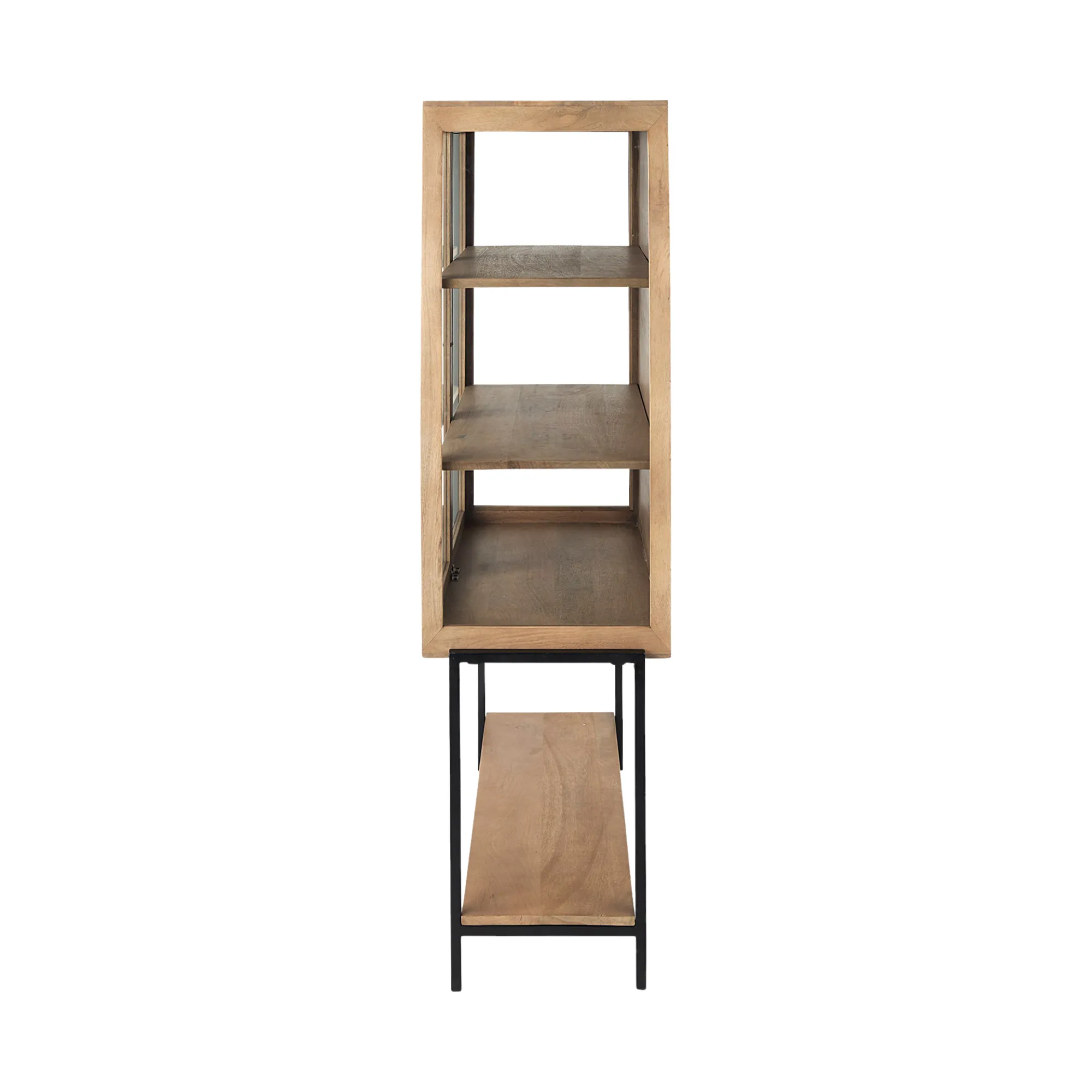 Arezo Display Cabinet - Light Brown