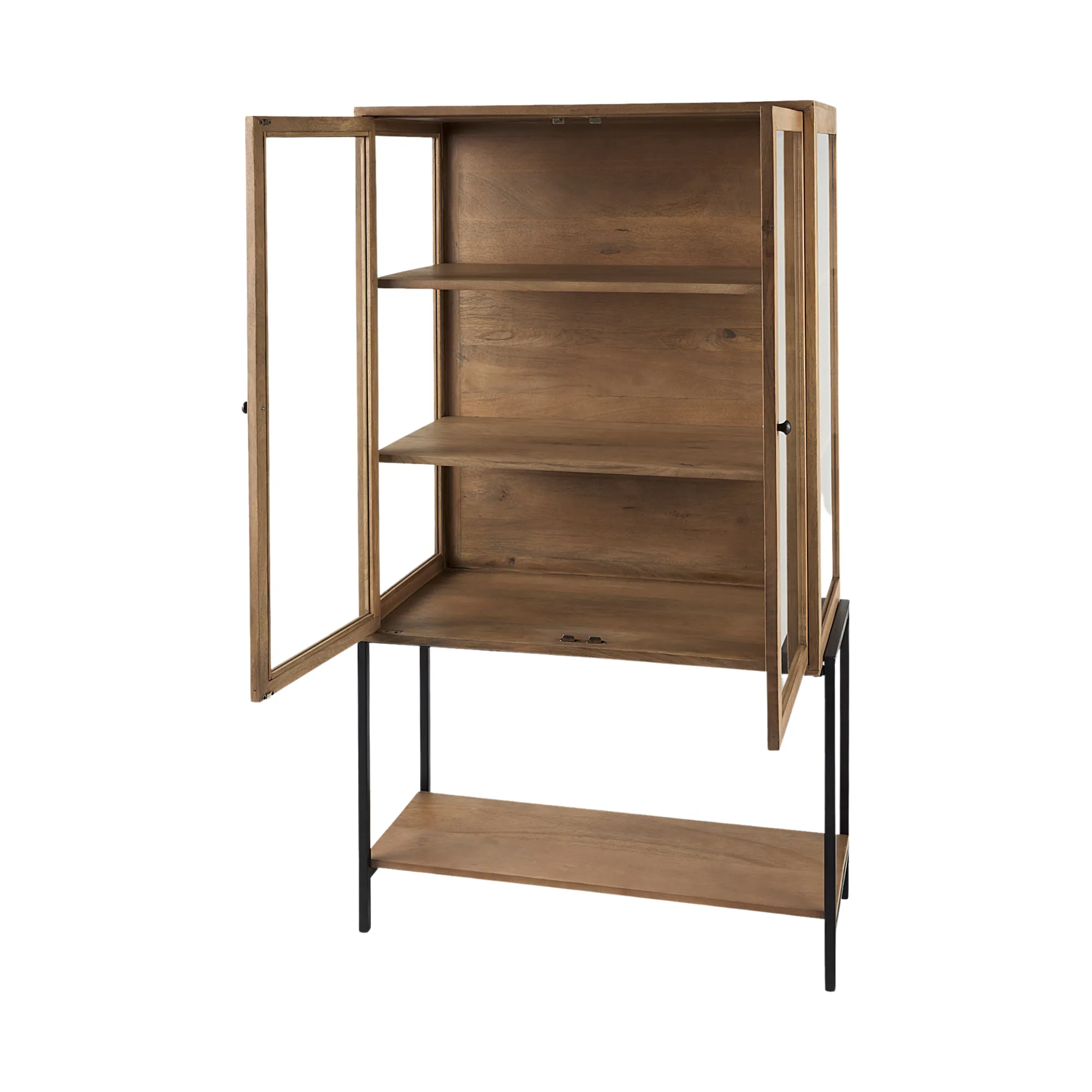 Arezo Display Cabinet - Light Brown