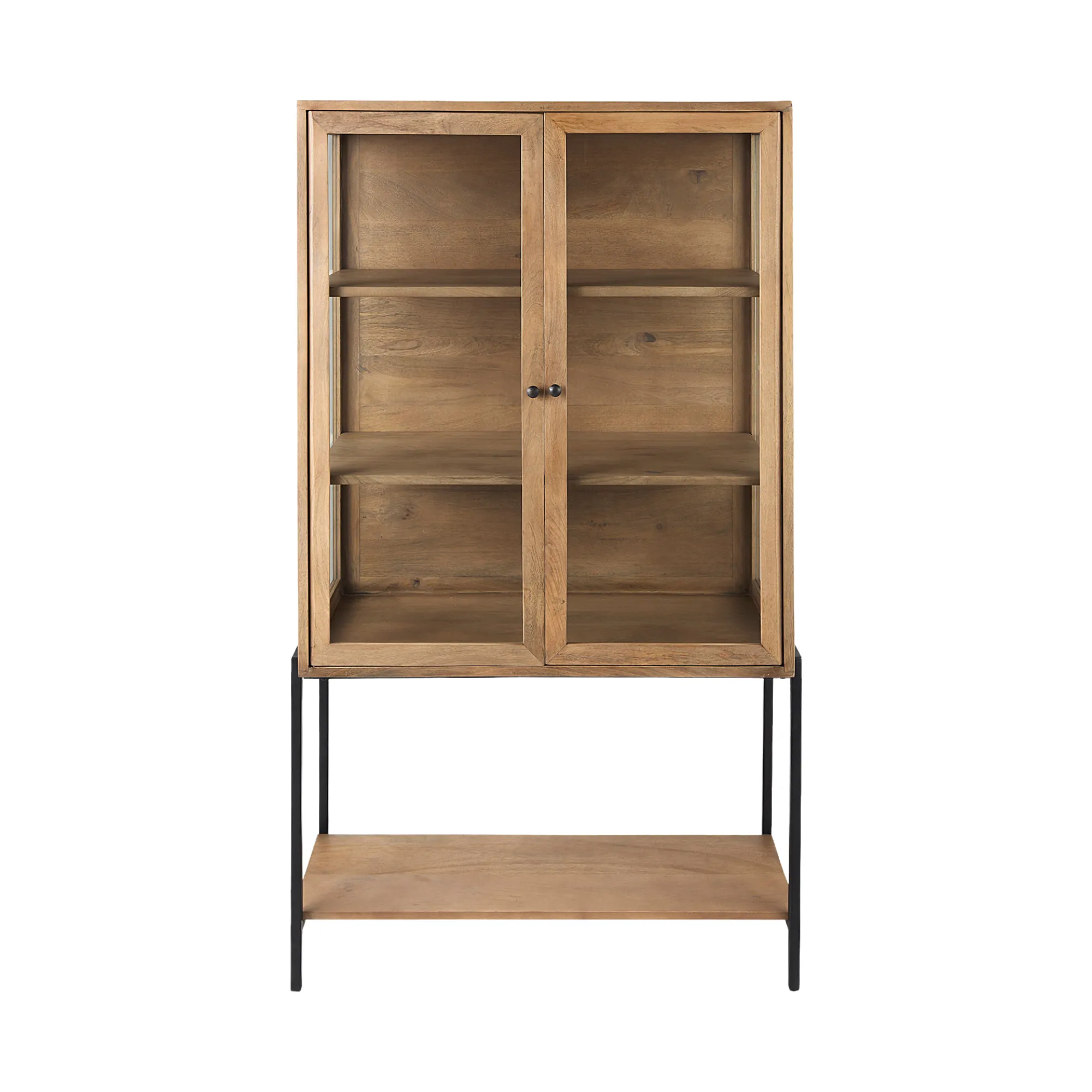 Arezo Display Cabinet - Light Brown