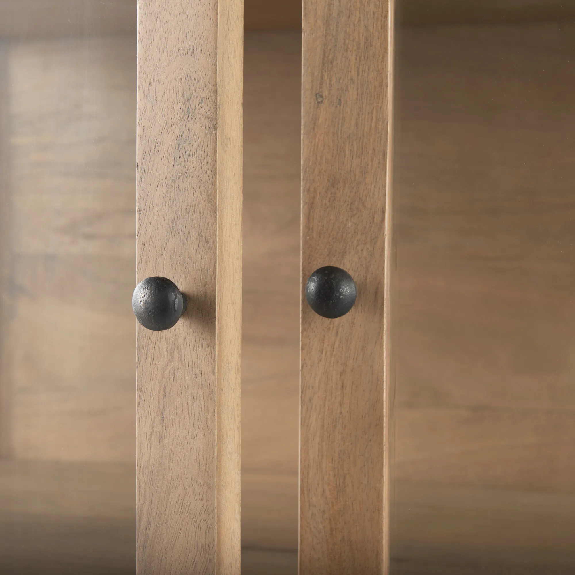 Arezo Display Cabinet - Light Brown