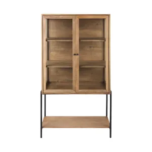 Arezo Display Cabinet - Light Brown