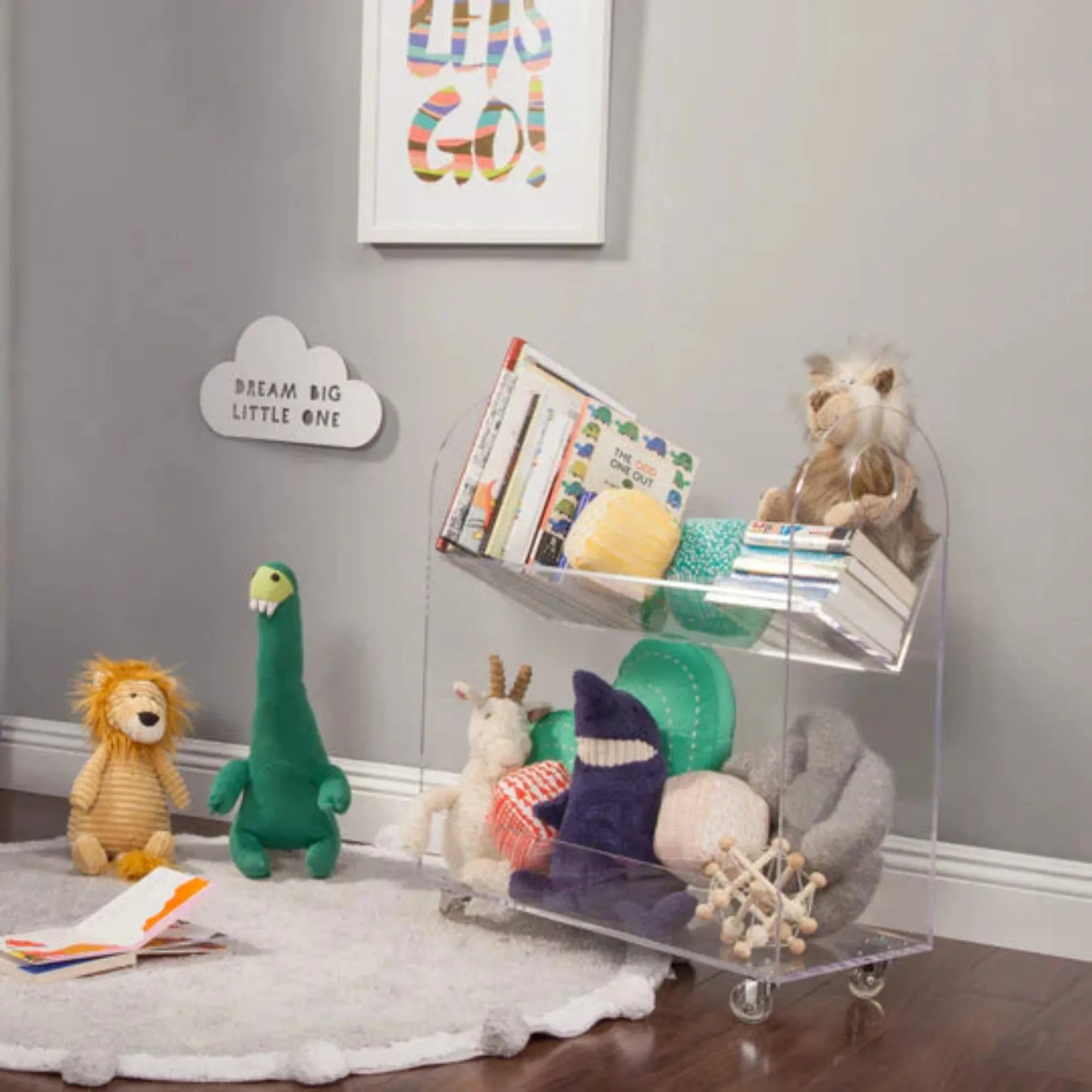 BABYLETTO Presto Acrylic Bookcase and Cart