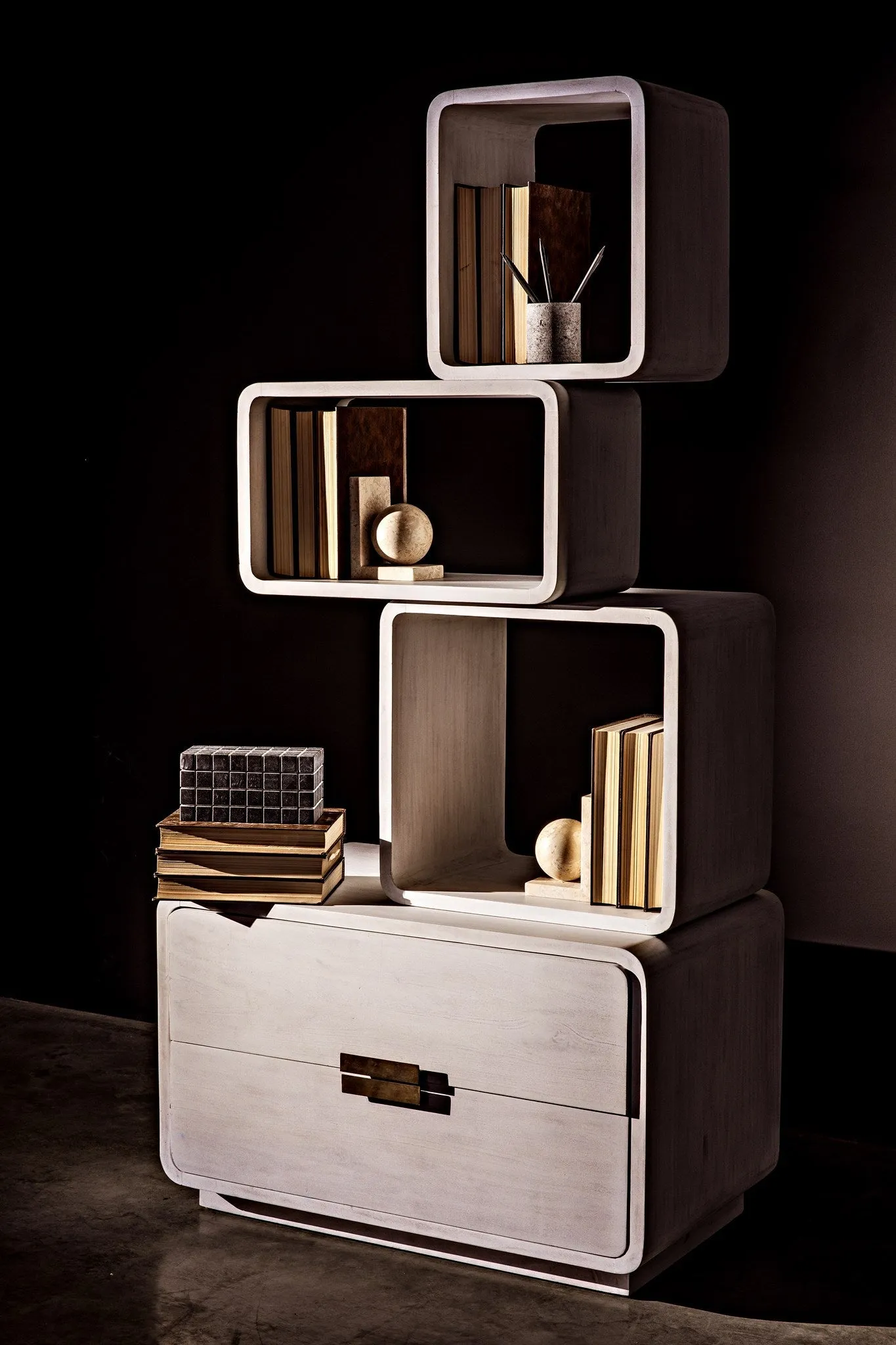 Belini Bookcase, White Wash