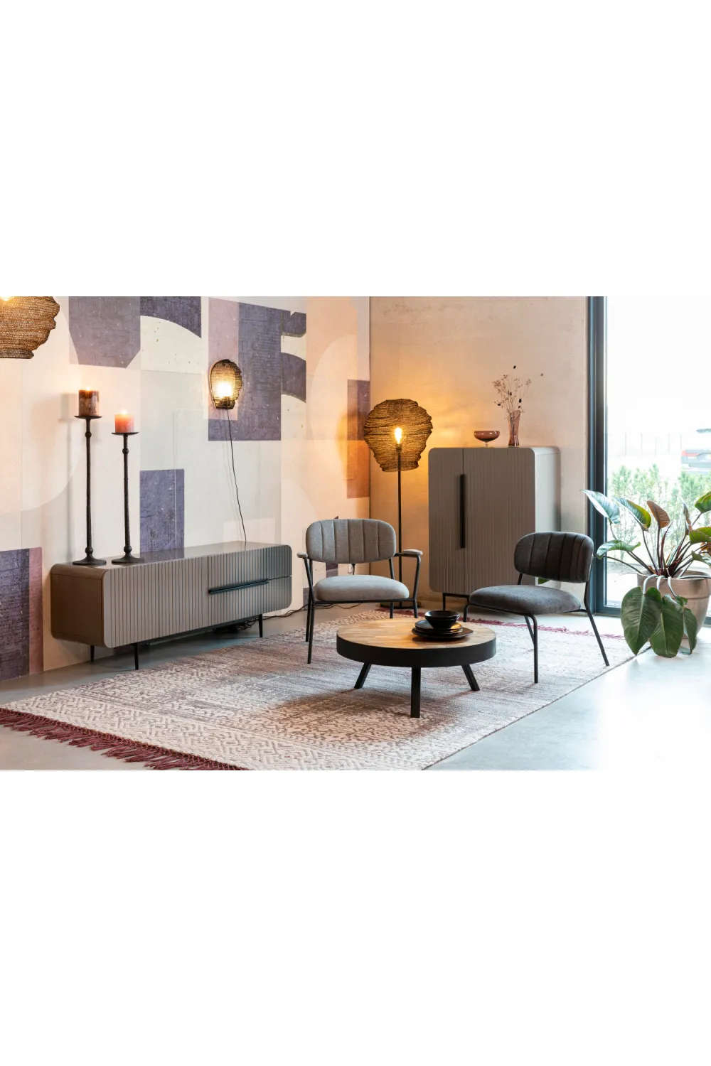 Black Framed Lounge Chairs (2) | DF Jolien