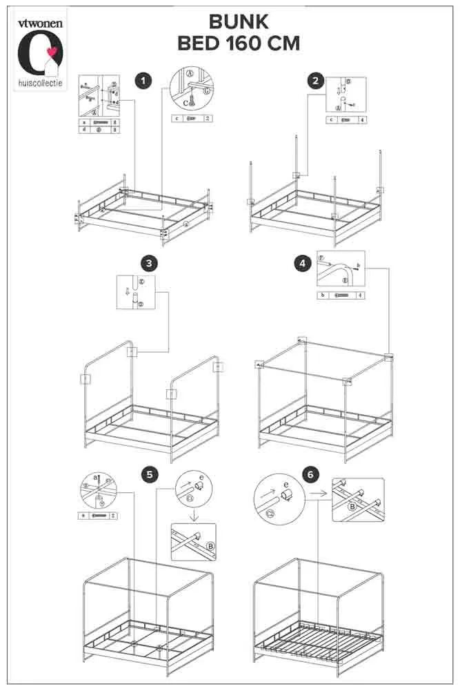 Black Metal Four-Poster Bed - King Size