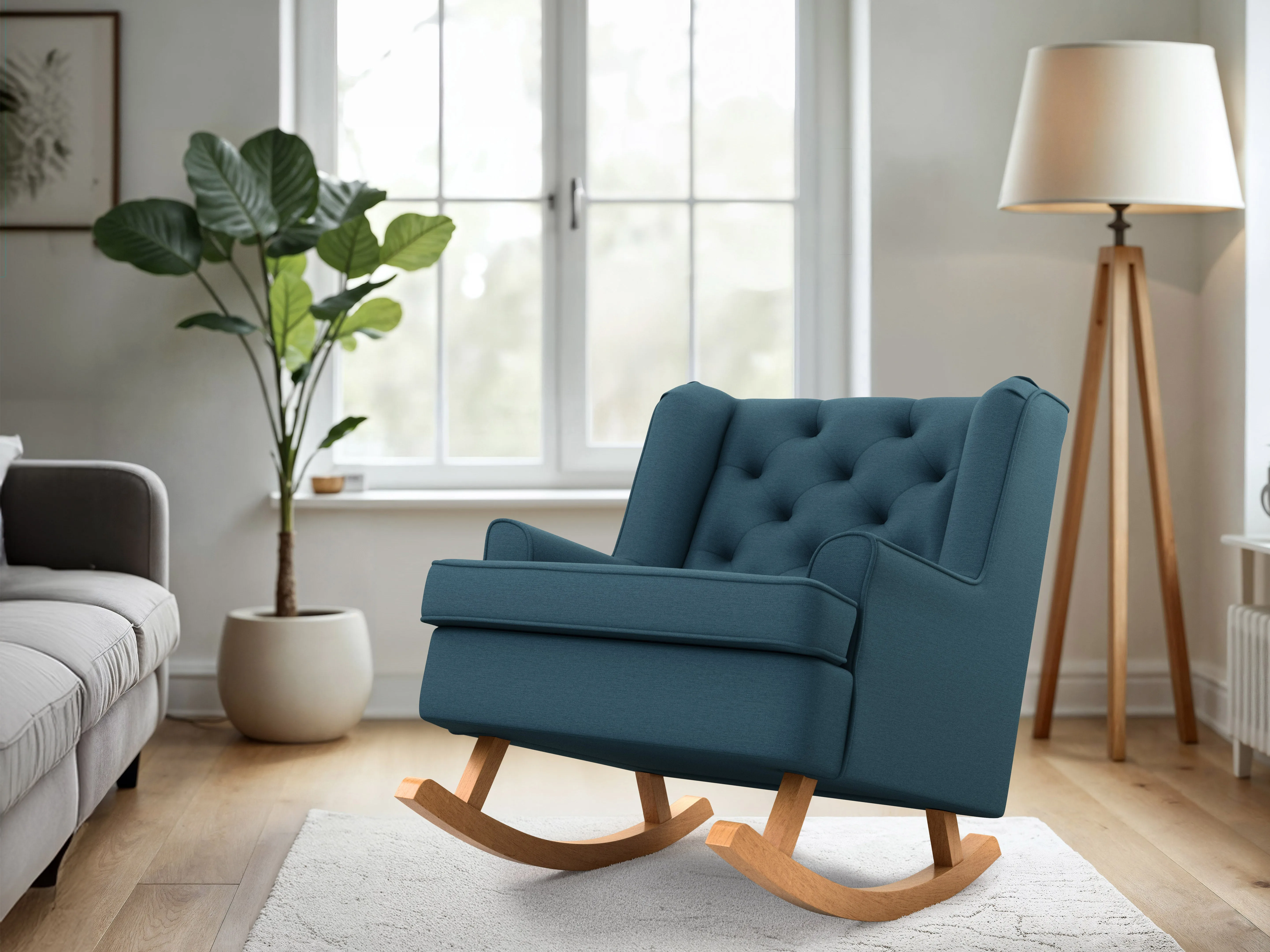 Blue Timeless Rocking Chair