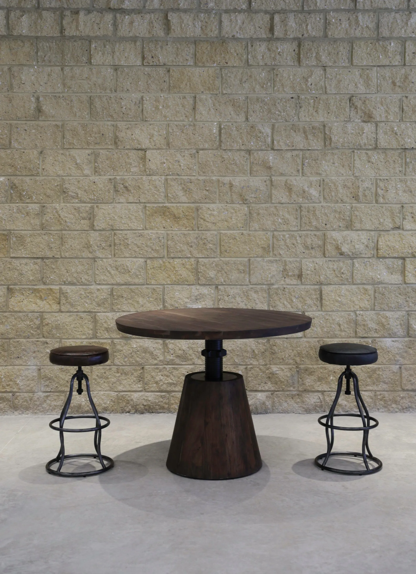 Bronx Crank Dining Table - Vinegar Matte