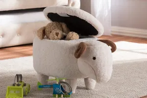 Bryson Wool Upholstered Sheep Storage Ottoman