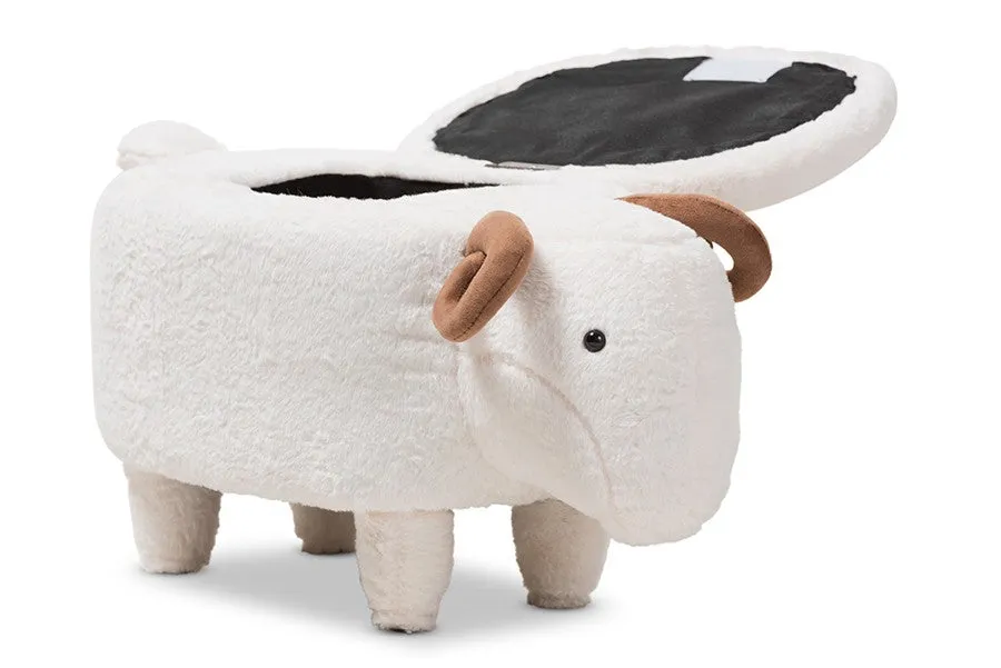 Bryson Wool Upholstered Sheep Storage Ottoman