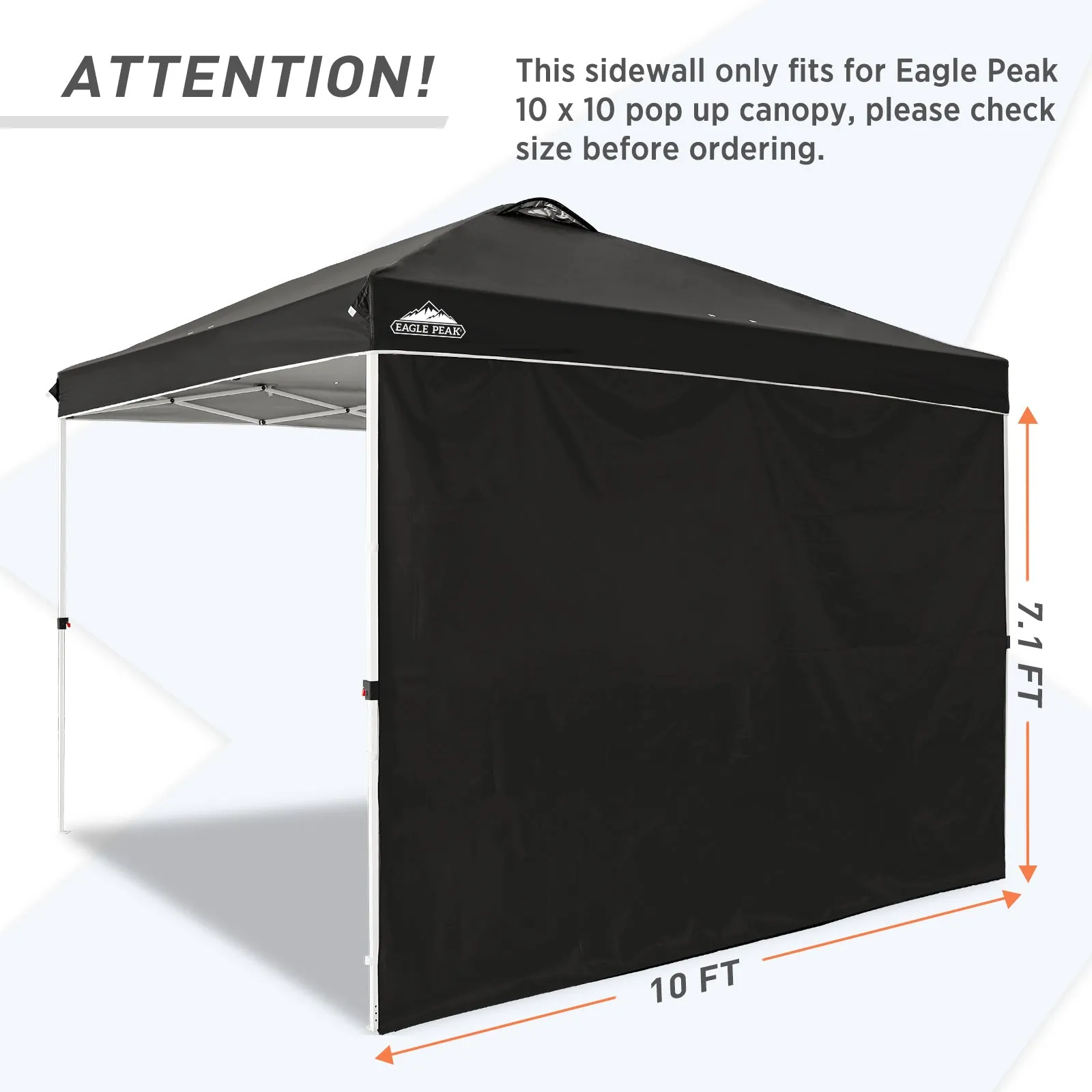 Canopy SunWall for E100 10x10 Straight Leg Pop Up Canopy, 1 Sidewall