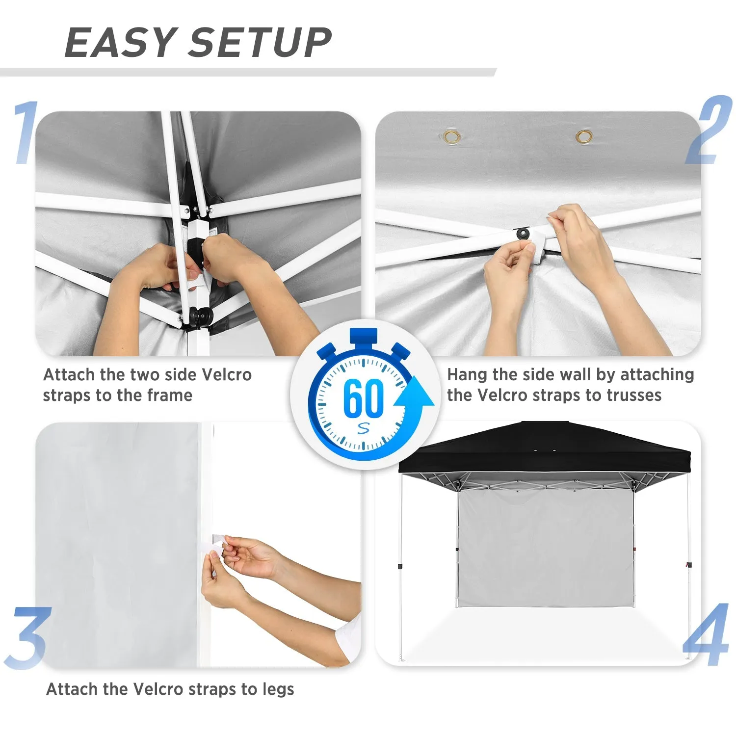 Canopy SunWall for E100 10x10 Straight Leg Pop Up Canopy, 1 Sidewall