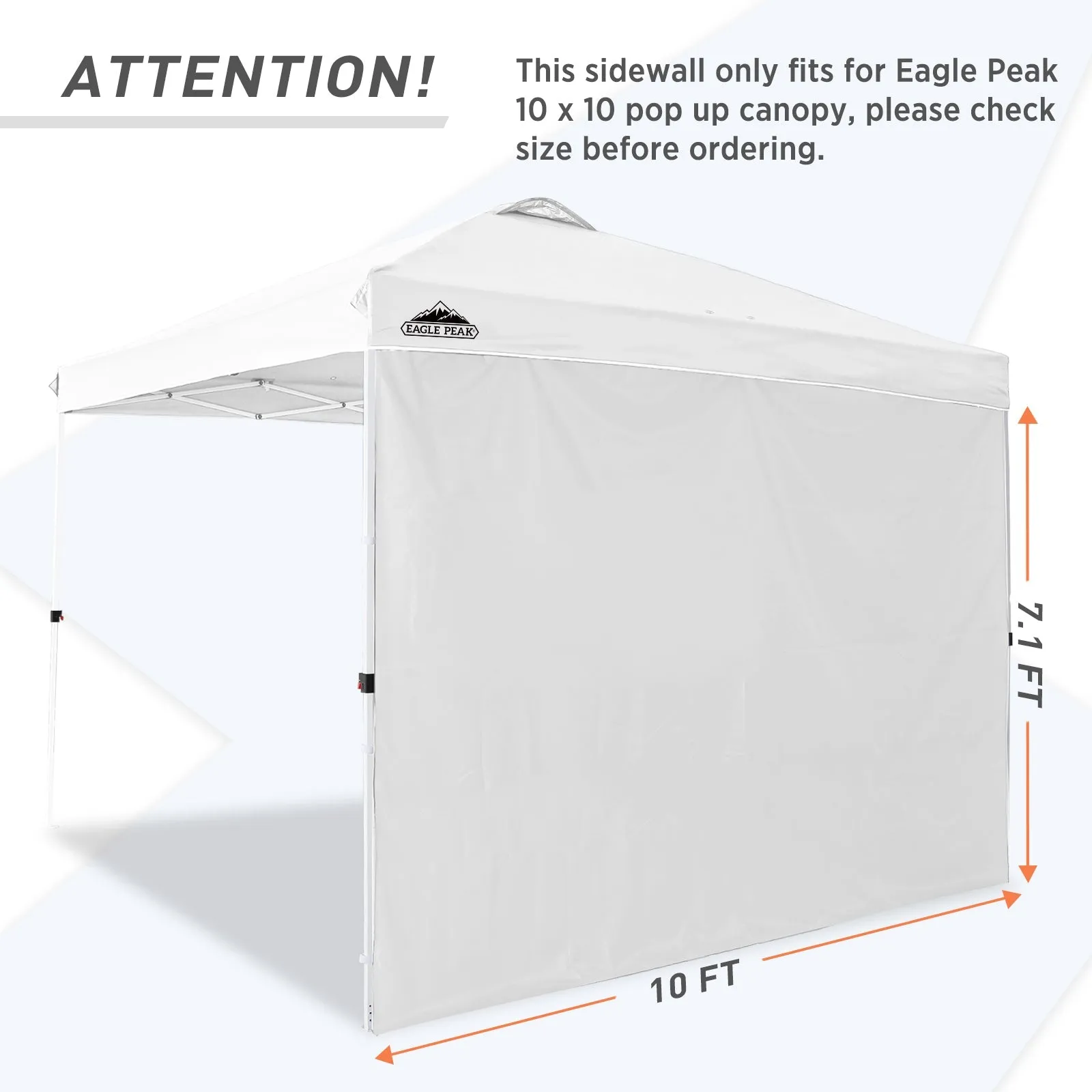 Canopy SunWall for E100 10x10 Straight Leg Pop Up Canopy, 1 Sidewall