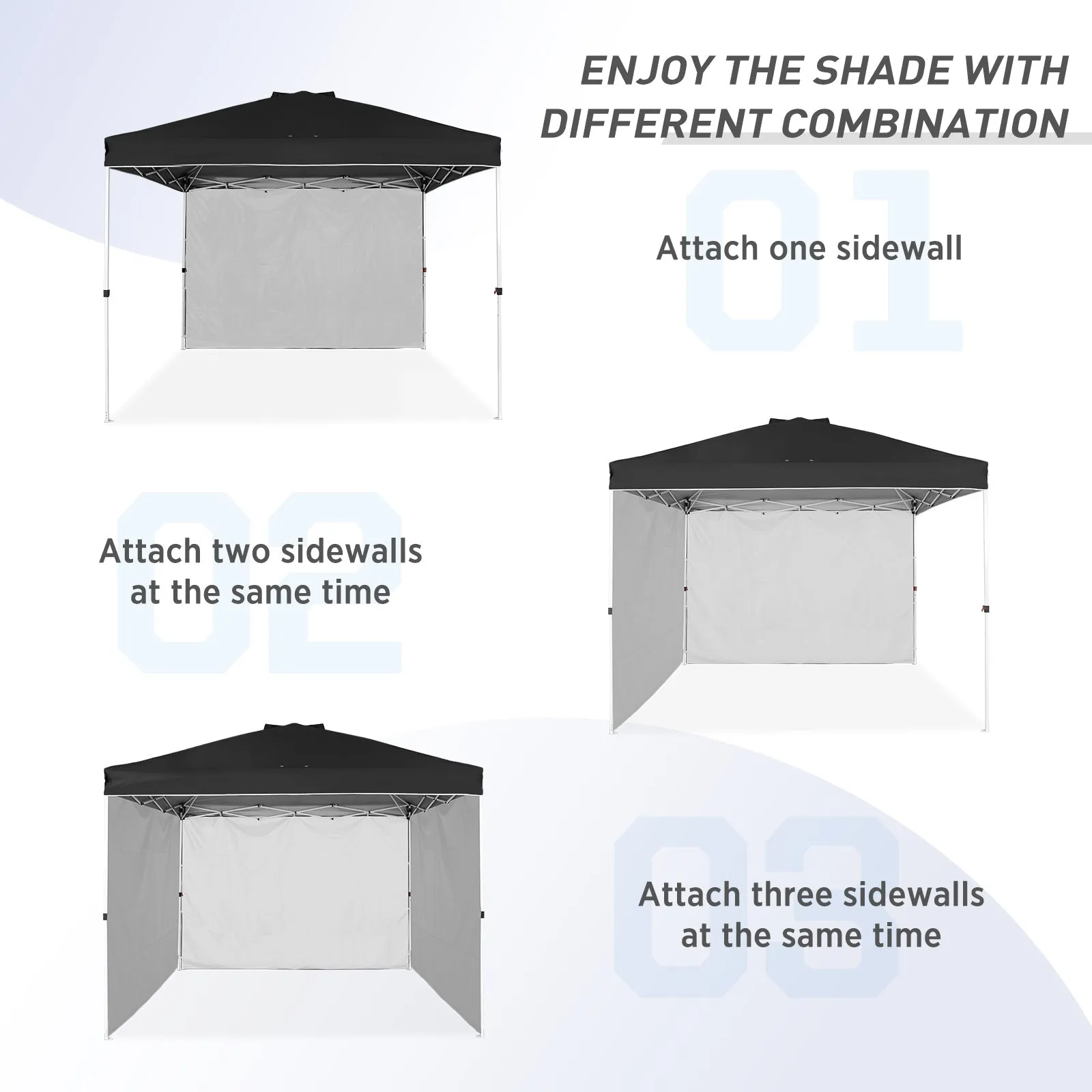 Canopy SunWall for E100 10x10 Straight Leg Pop Up Canopy, 1 Sidewall