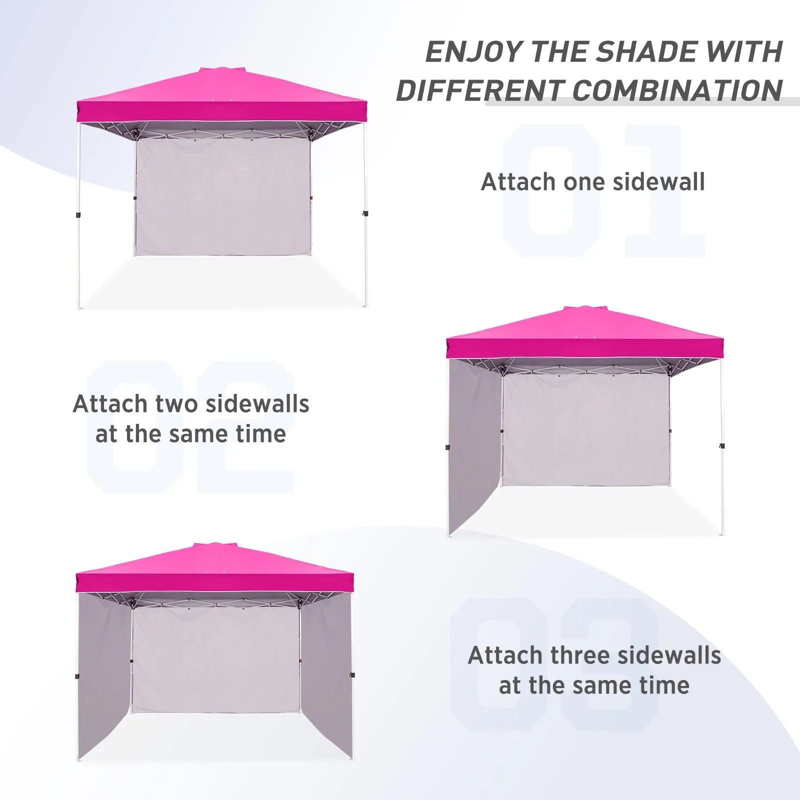 Canopy SunWall for E100 10x10 Straight Leg Pop Up Canopy, 1 Sidewall