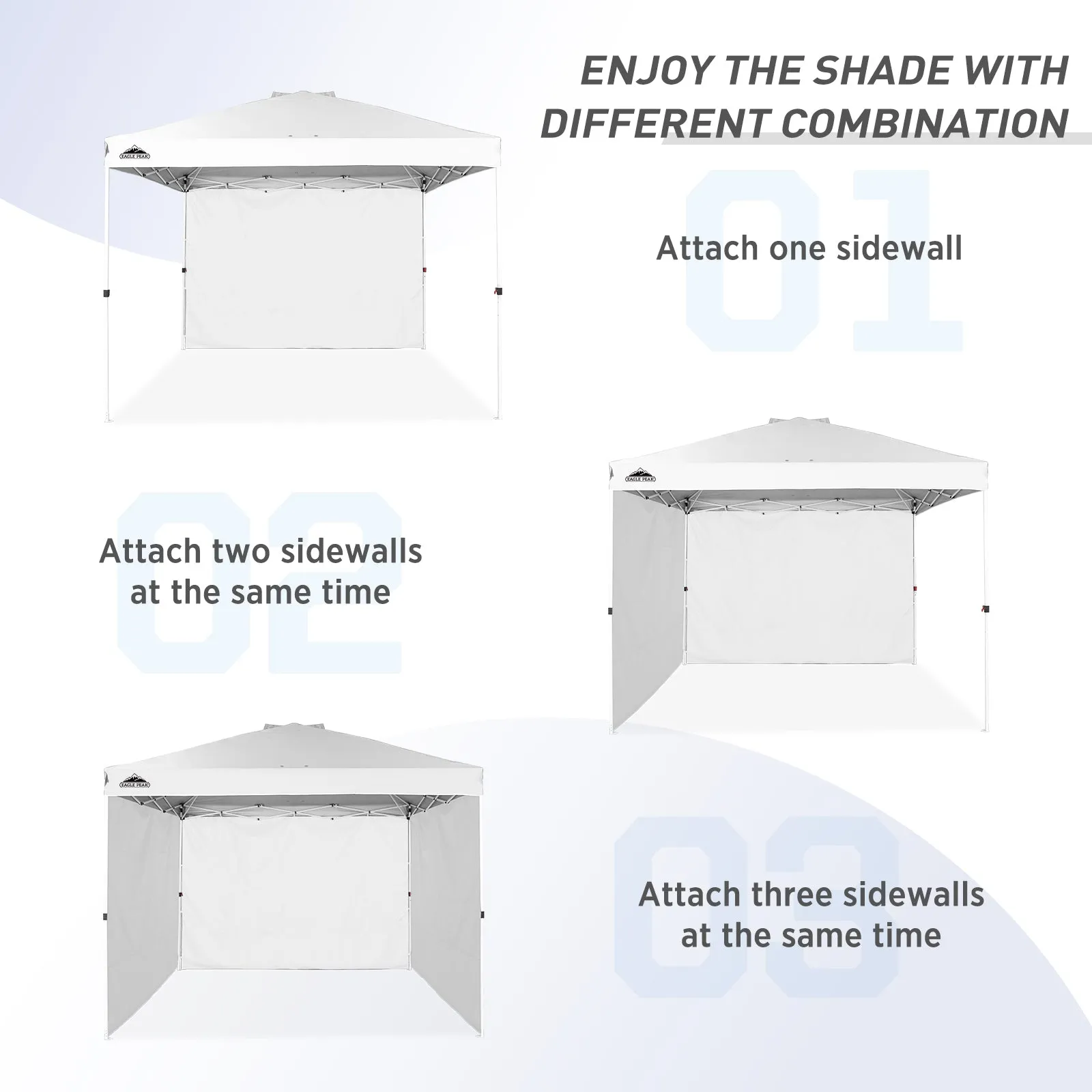 Canopy SunWall for E100 10x10 Straight Leg Pop Up Canopy, 1 Sidewall