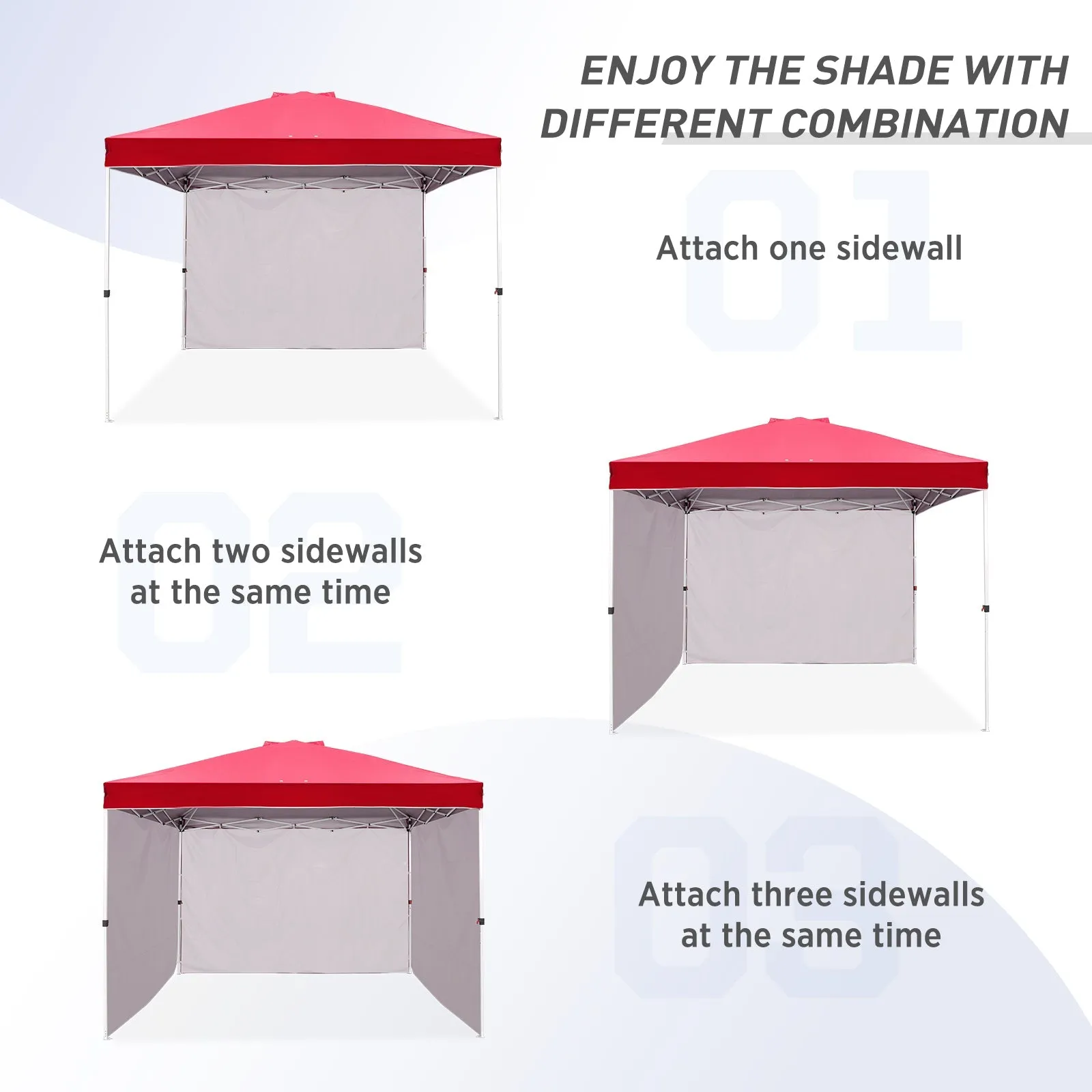 Canopy SunWall for E100 10x10 Straight Leg Pop Up Canopy, 1 Sidewall
