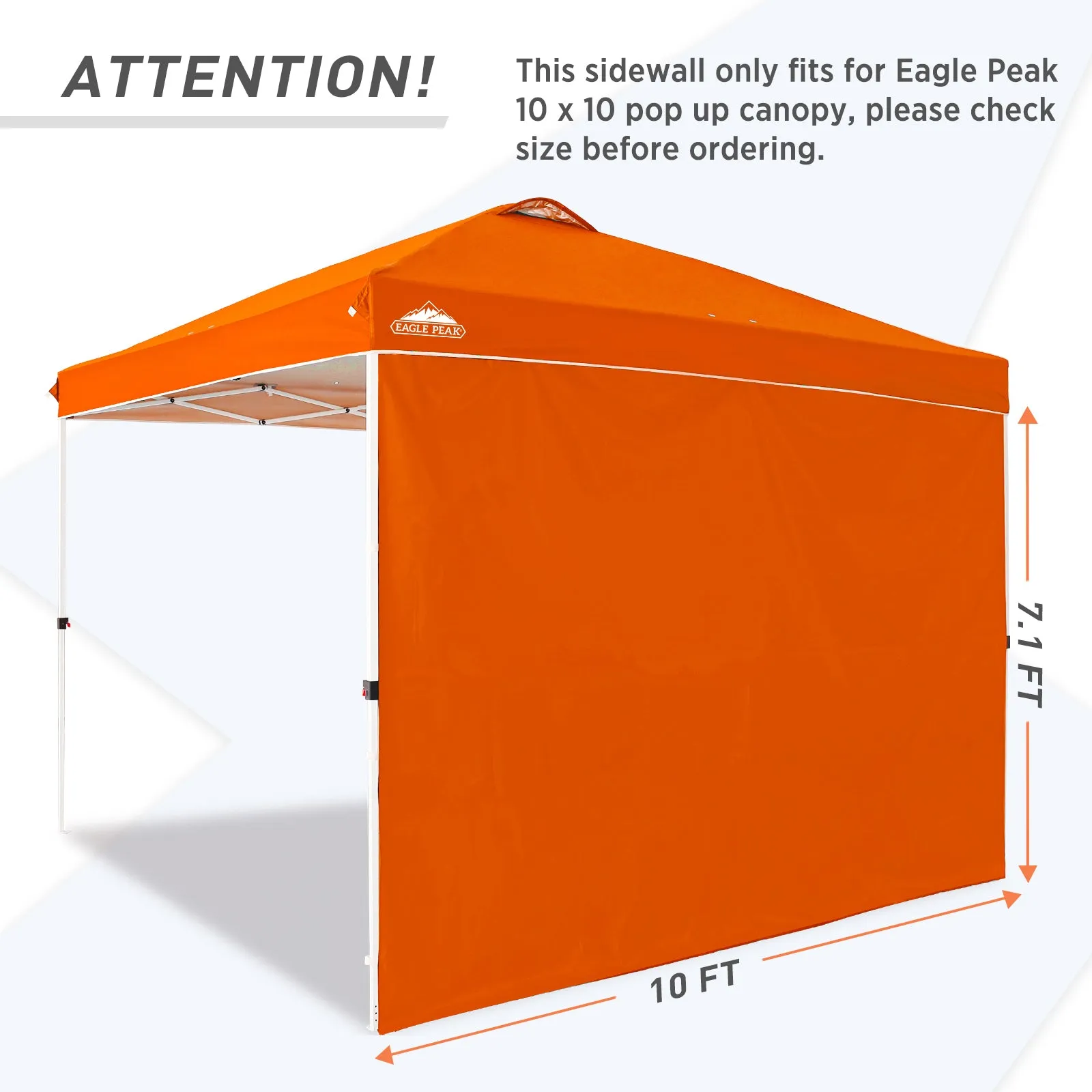 Canopy SunWall for E100 10x10 Straight Leg Pop Up Canopy, 1 Sidewall