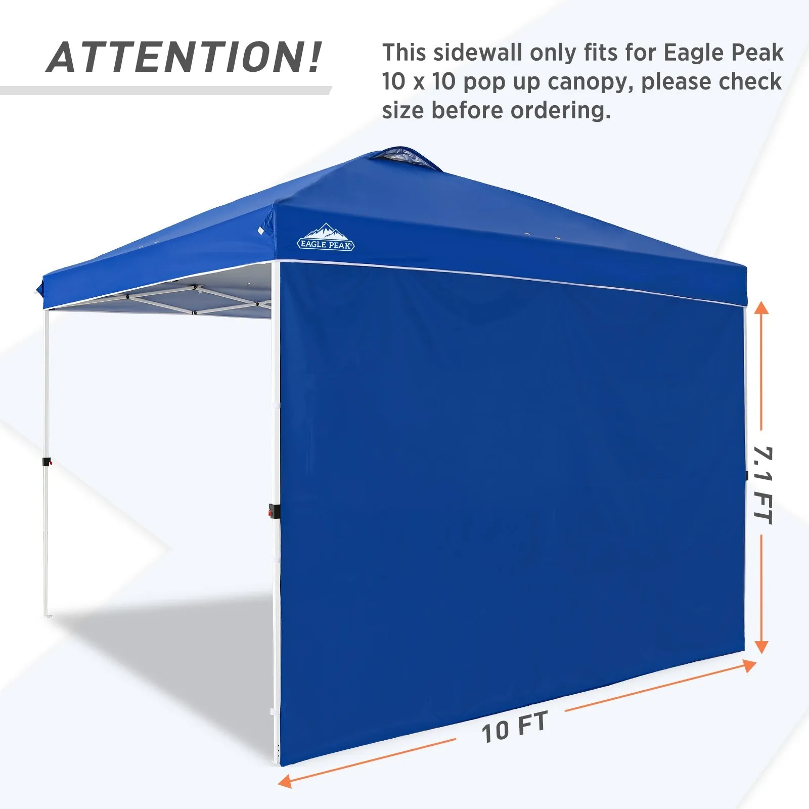 Canopy SunWall for E100 10x10 Straight Leg Pop Up Canopy, 1 Sidewall