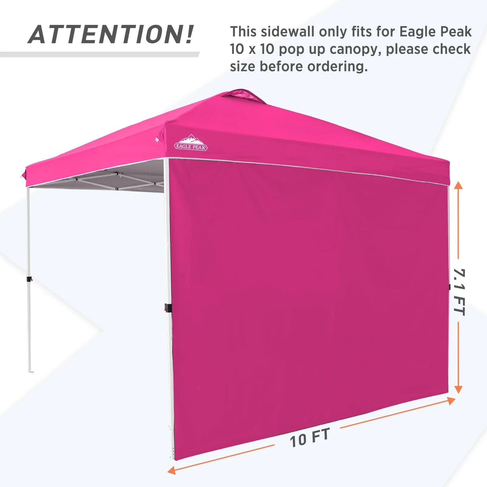 Canopy SunWall for E100 10x10 Straight Leg Pop Up Canopy, 1 Sidewall