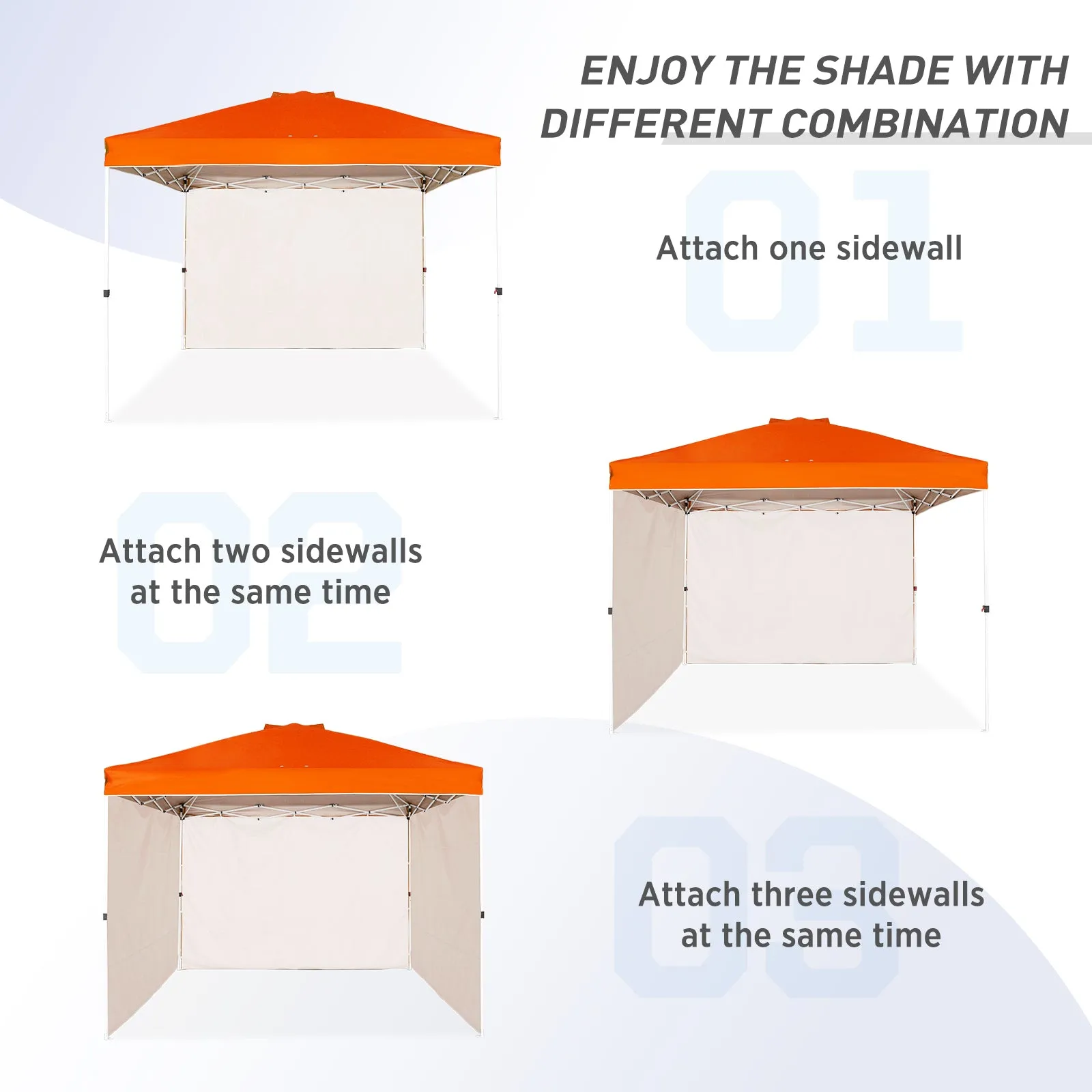 Canopy SunWall for E100 10x10 Straight Leg Pop Up Canopy, 1 Sidewall