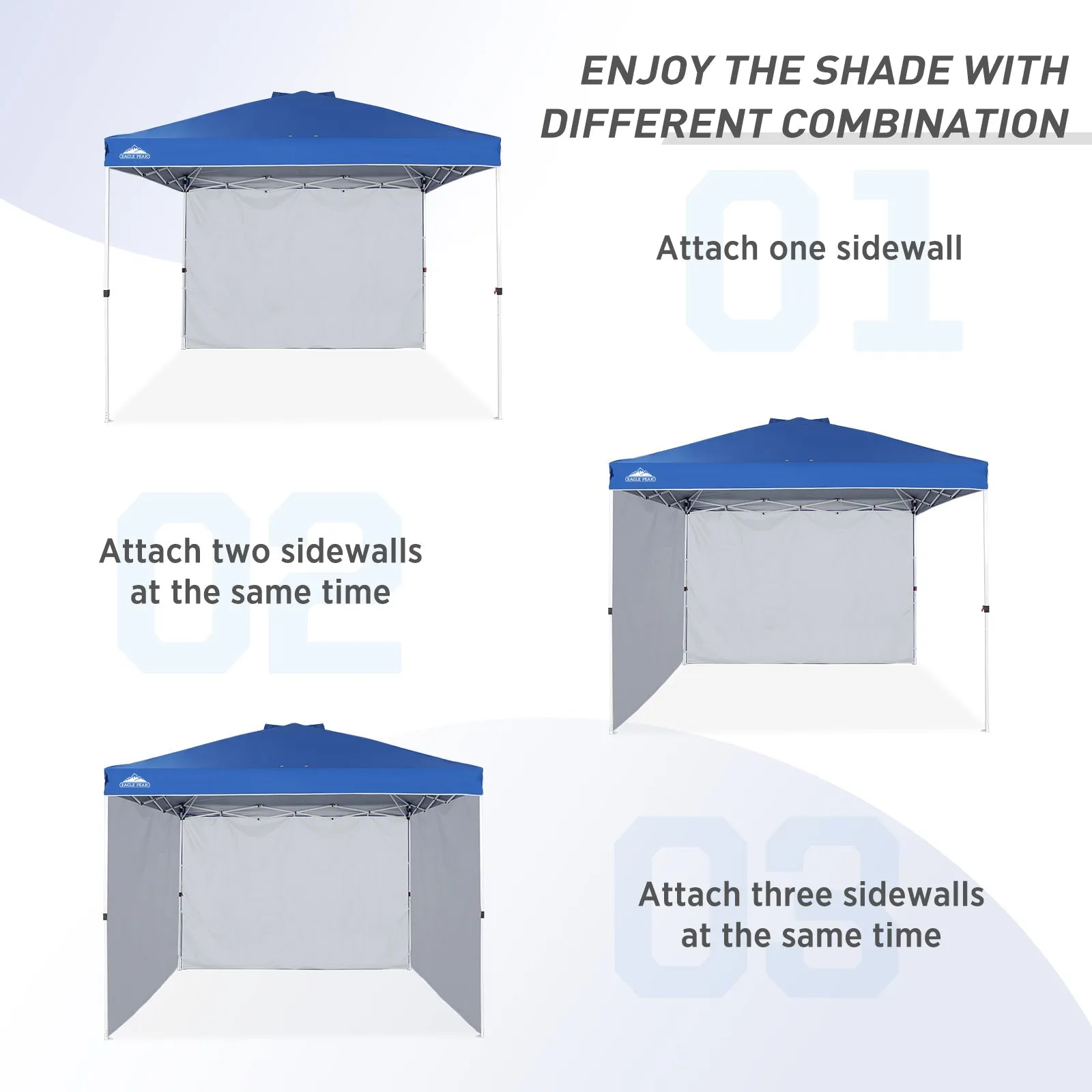Canopy SunWall for E100 10x10 Straight Leg Pop Up Canopy, 1 Sidewall