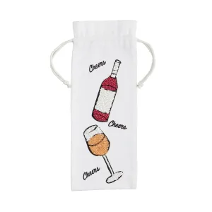 Cheers Wine Bottle Beaded Bag