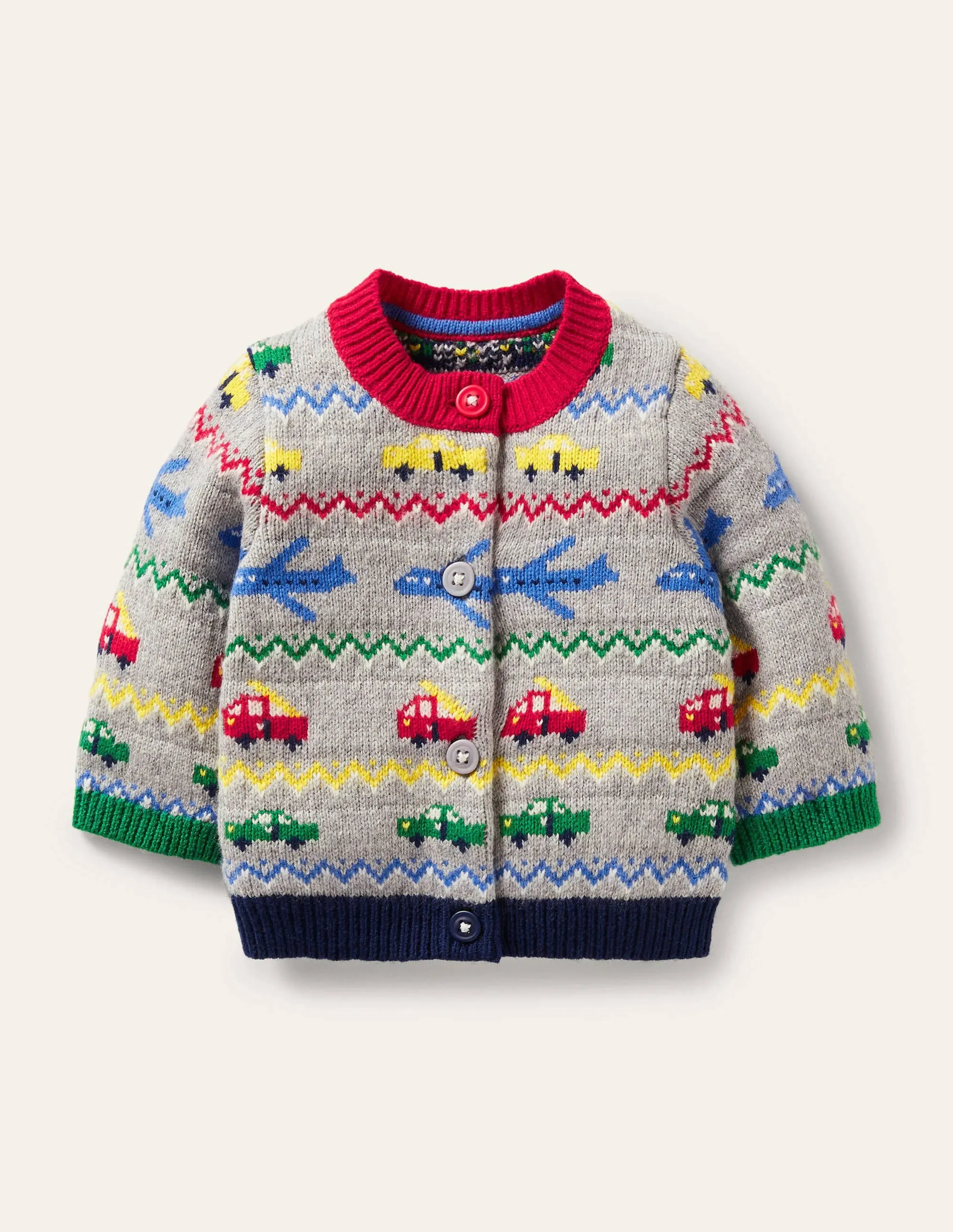 Fair Isle Cardigan-Grey Marl Vehicles