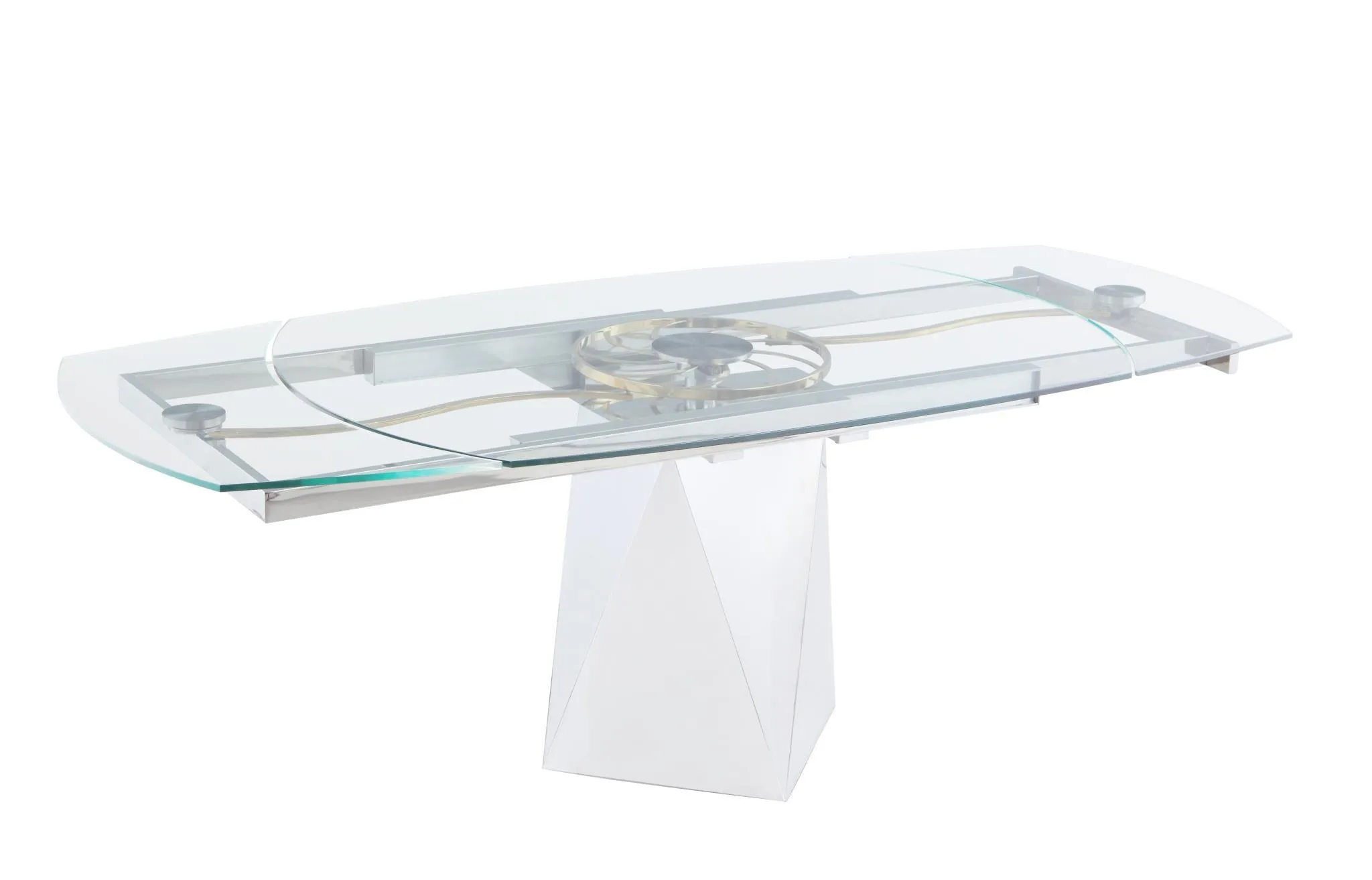 Modern Glo Extendable Dining Table with Sleek Design and Adjustable Length