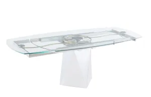 Modern Glo Extendable Dining Table with Sleek Design and Adjustable Length
