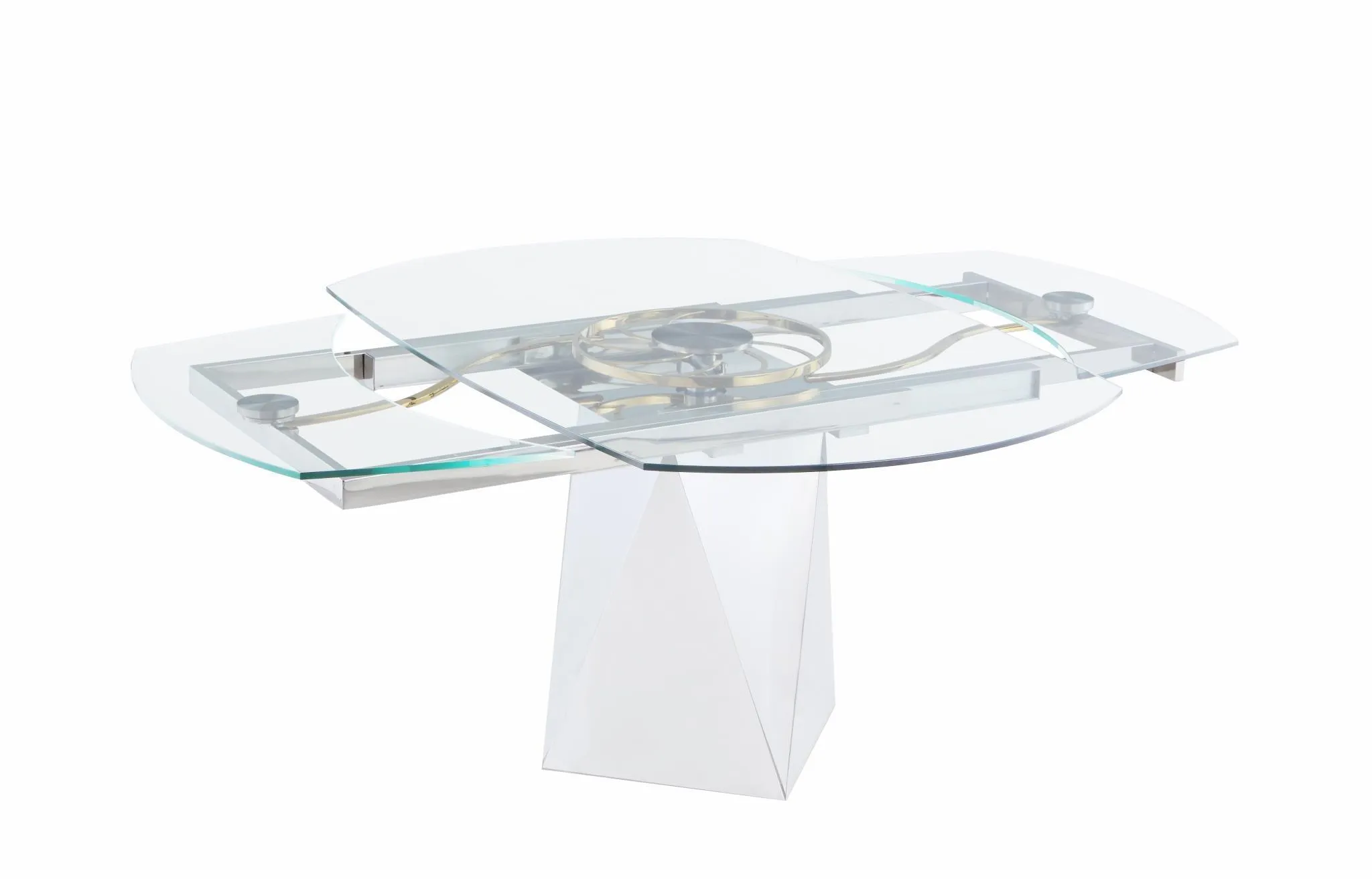 Modern Glo Extendable Dining Table with Sleek Design and Adjustable Length