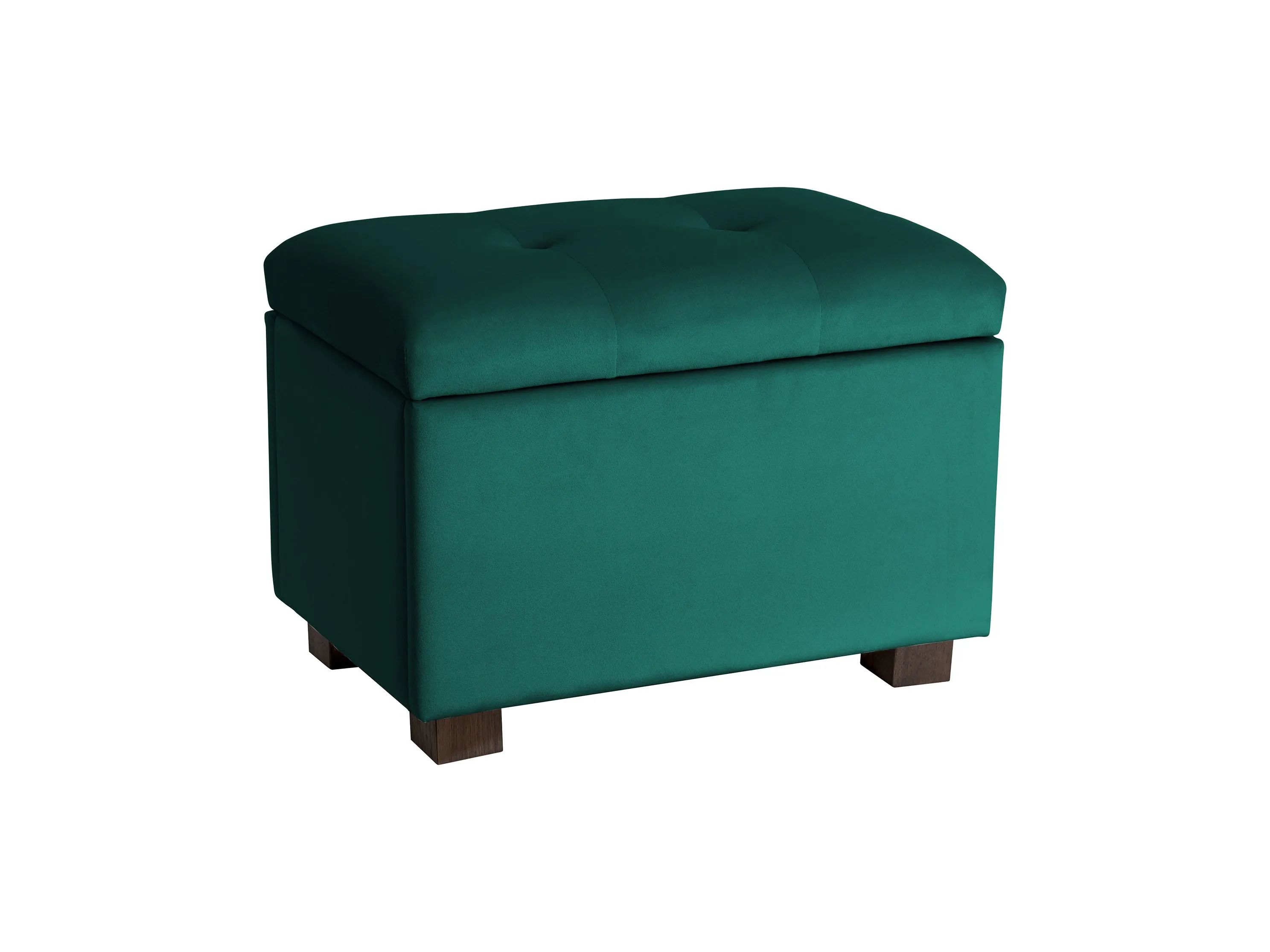 Green Velvet Ottoman with Storage