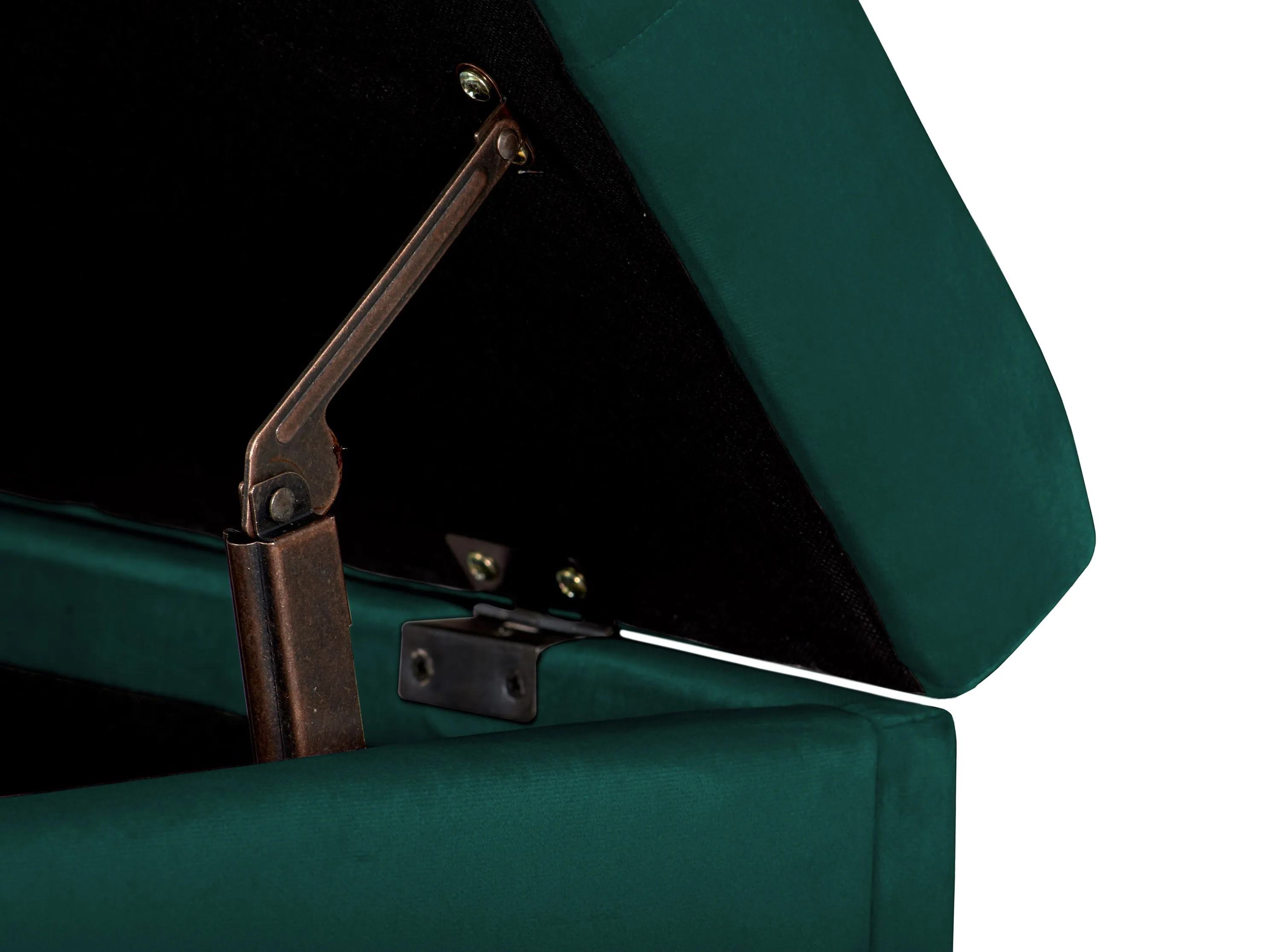 Green Velvet Ottoman with Storage