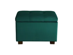 Green Velvet Ottoman with Storage