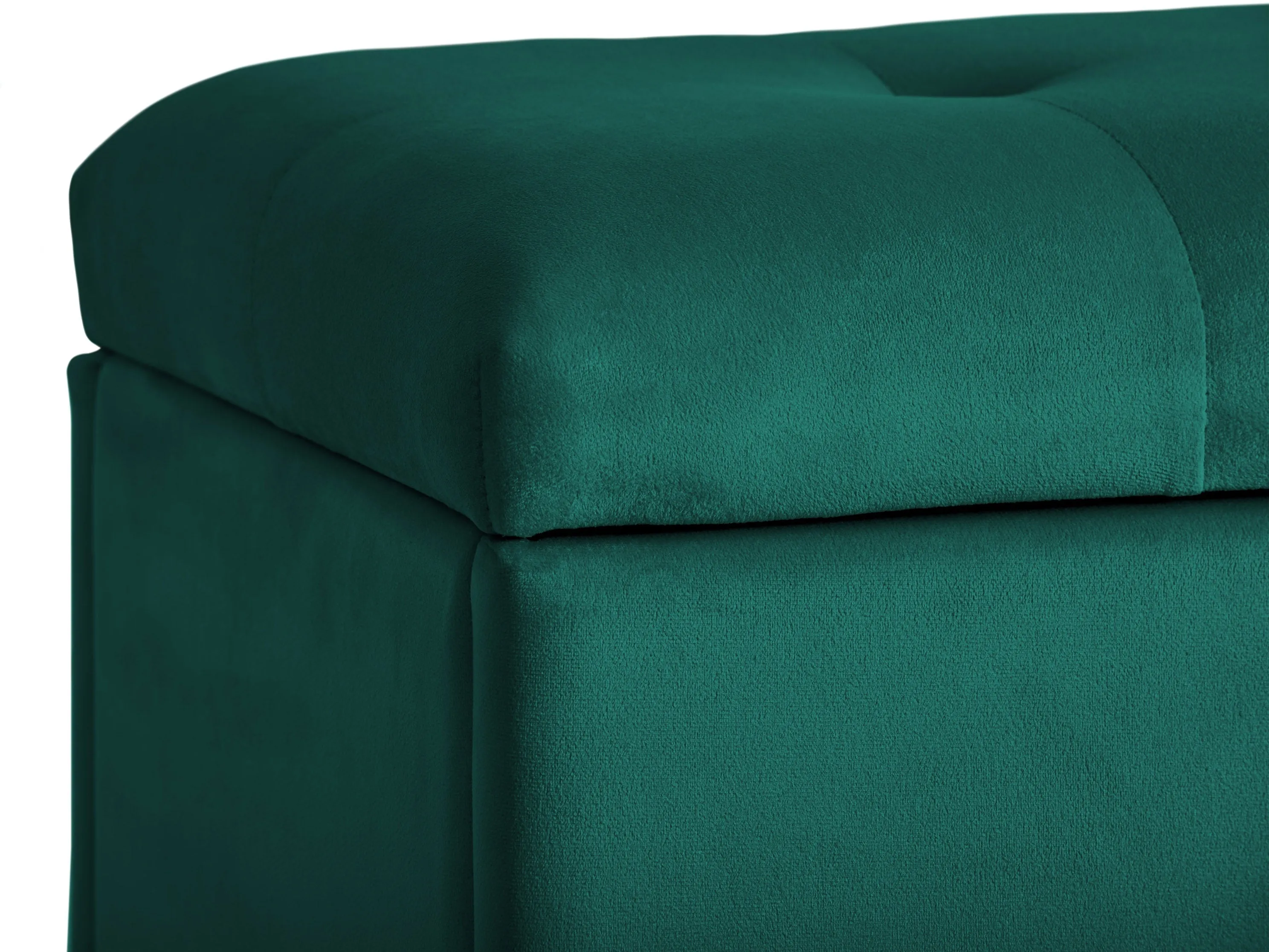 Green Velvet Ottoman with Storage