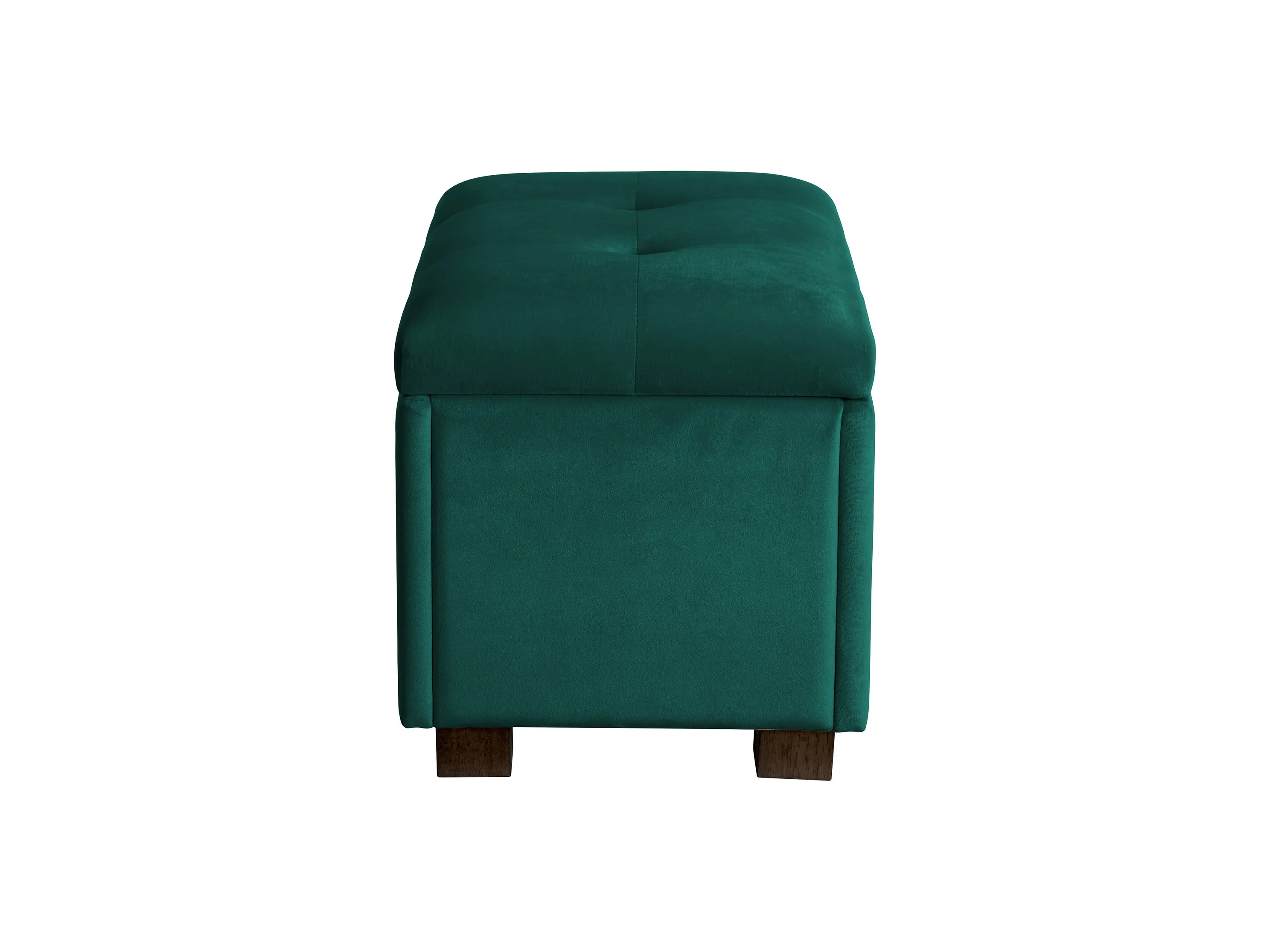 Green Velvet Ottoman with Storage