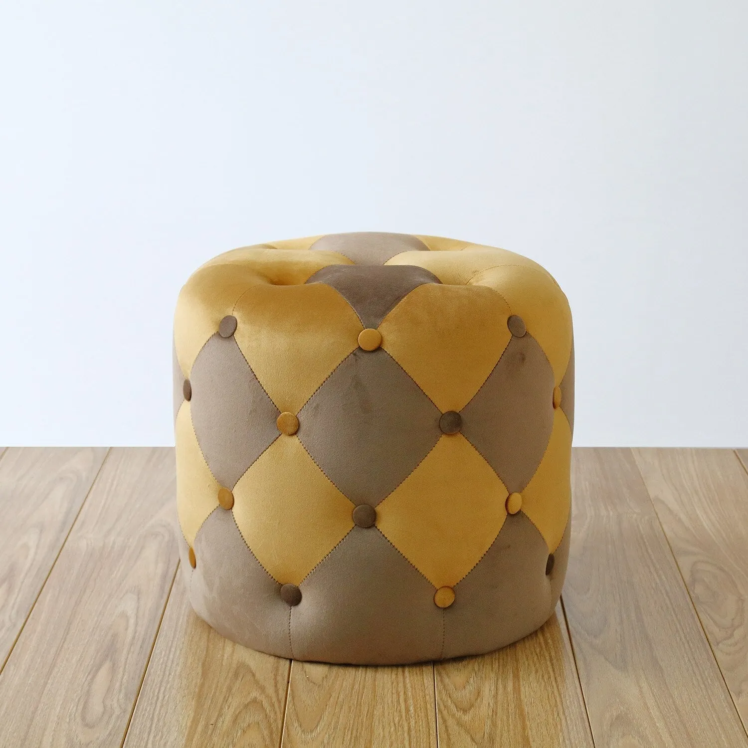 Handmade Velvet Tufted Round Storage Ottoman