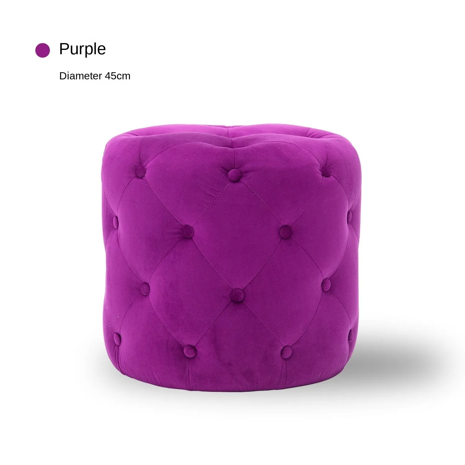 Handmade Velvet Tufted Round Storage Ottoman