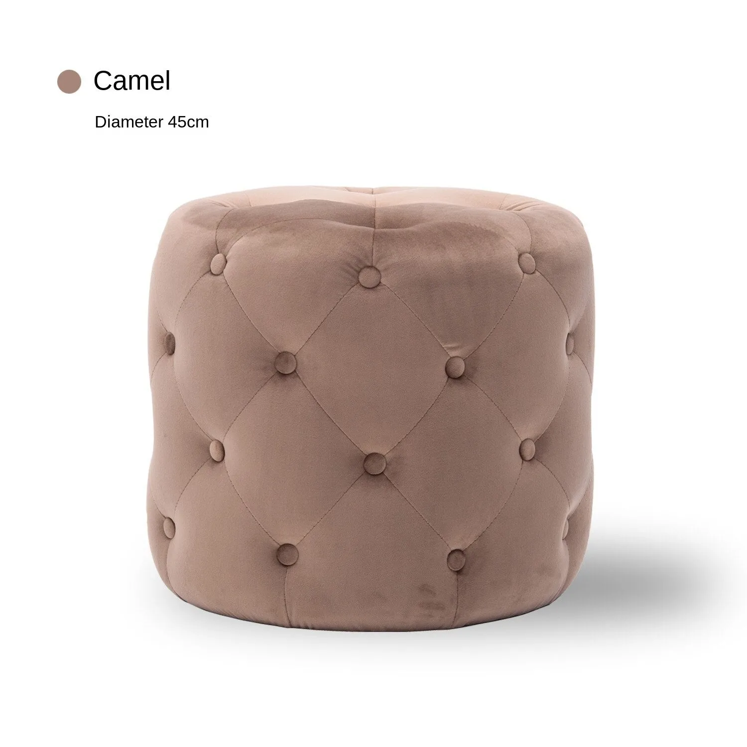 Handmade Velvet Tufted Round Storage Ottoman